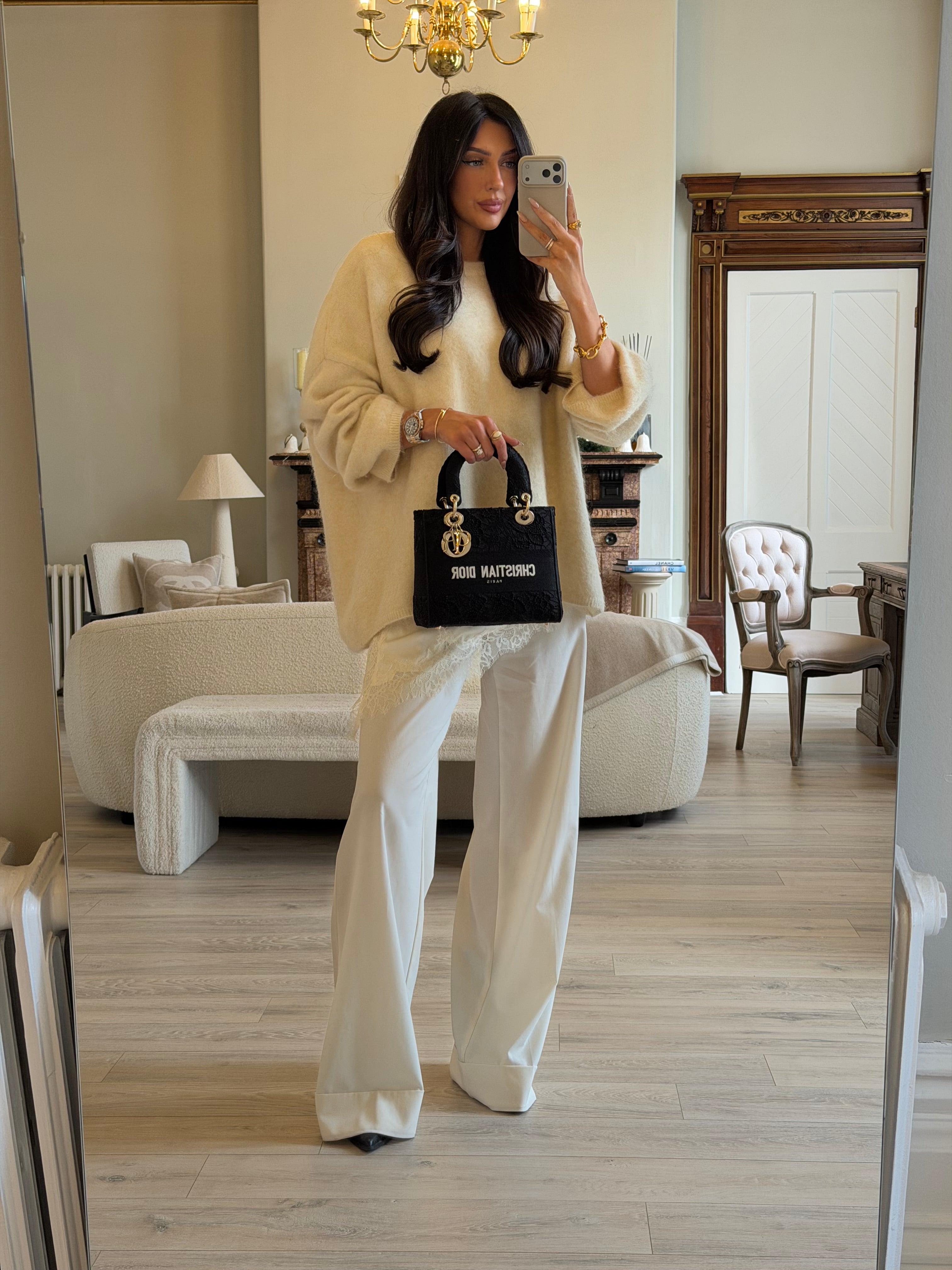 Christian Dior Medium Lady Dior D-Lite Toile de Jouy Soleil Macramé Embroidery With Pale Gold Hardware. Authentic and pre loved in excellent condition.