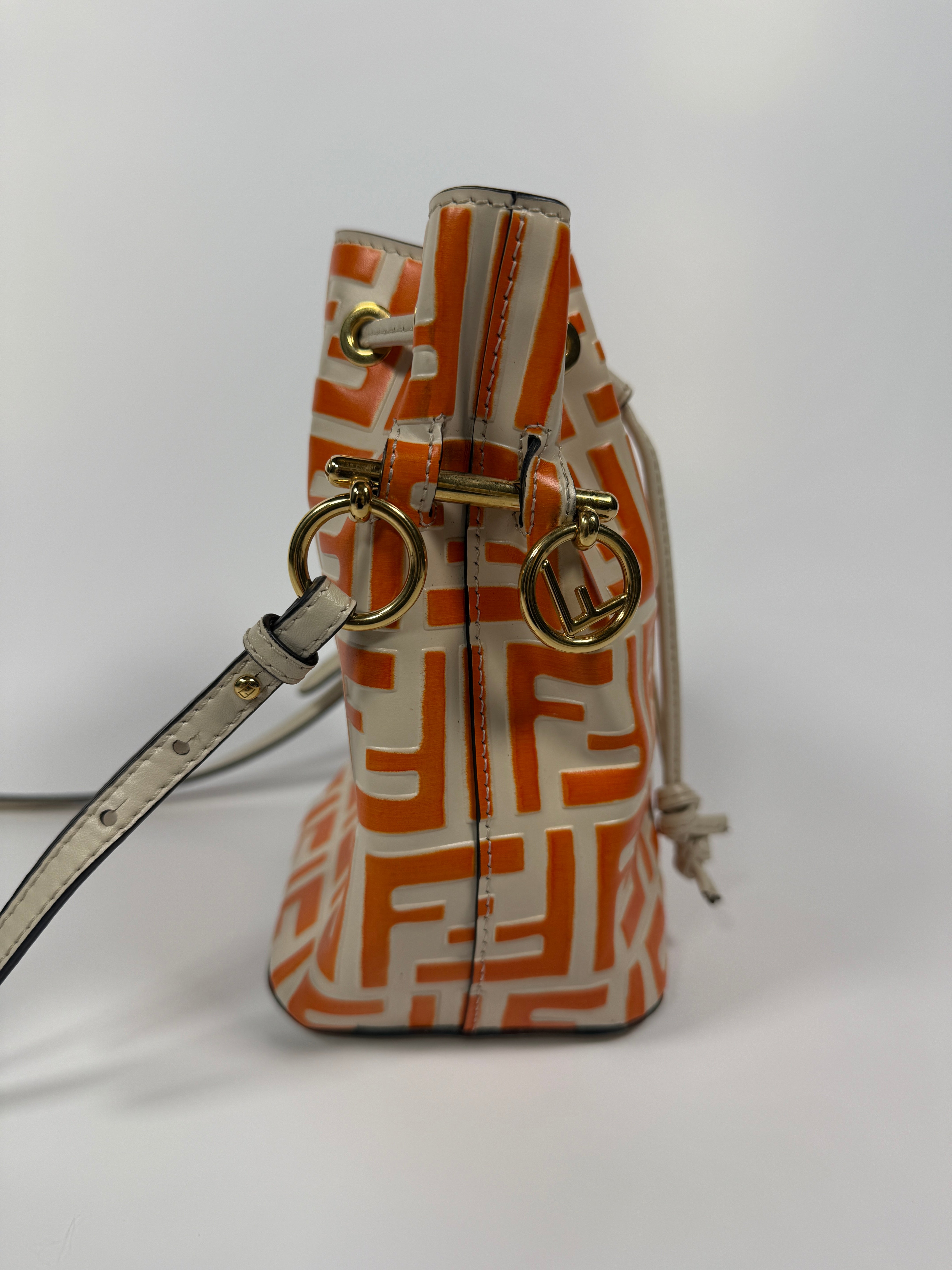 Fendi Mini Mon Tresor Bucket Bag orange