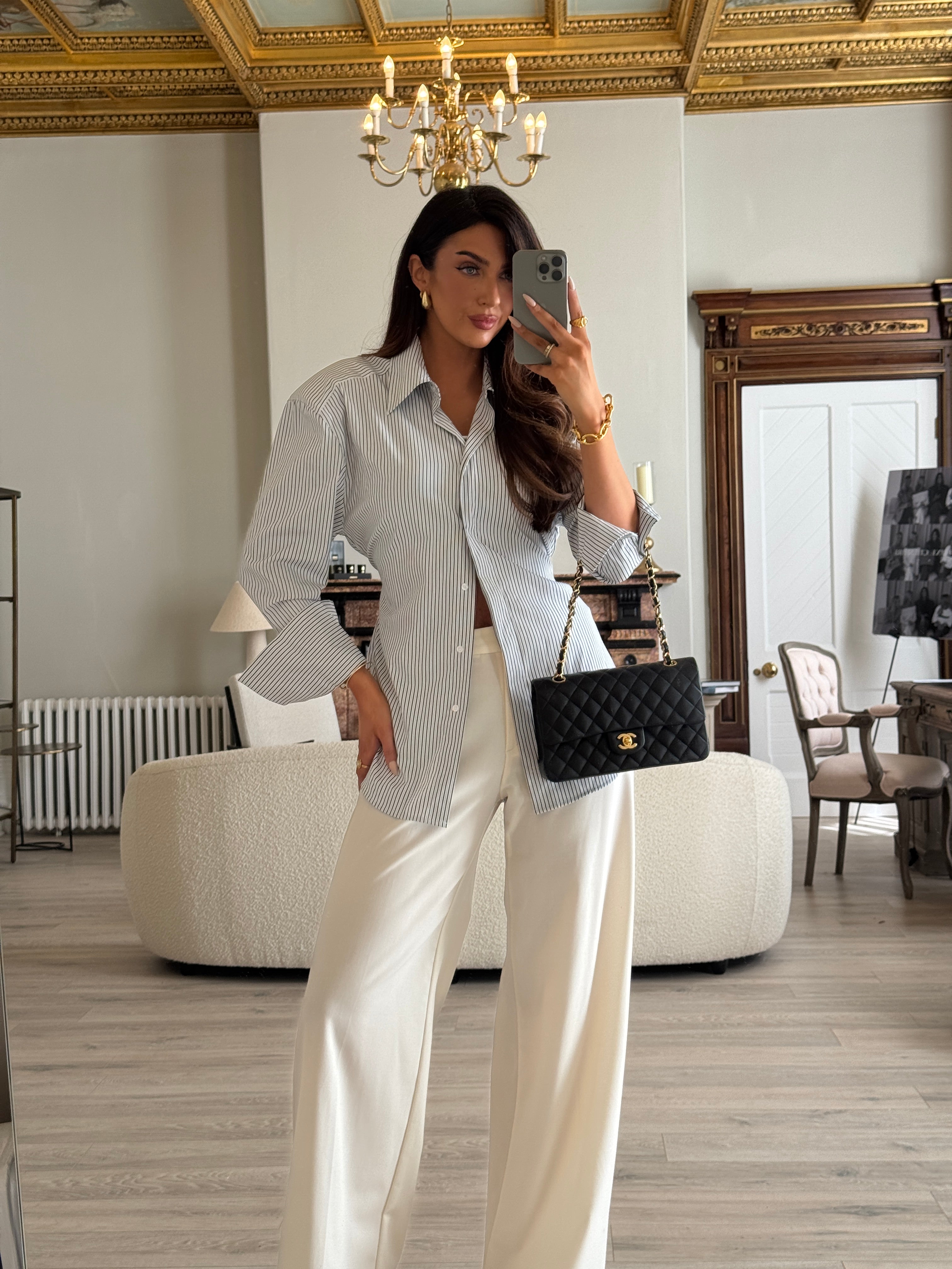 Chanel Medium Classic Double Flap Black Lambskin With GHW