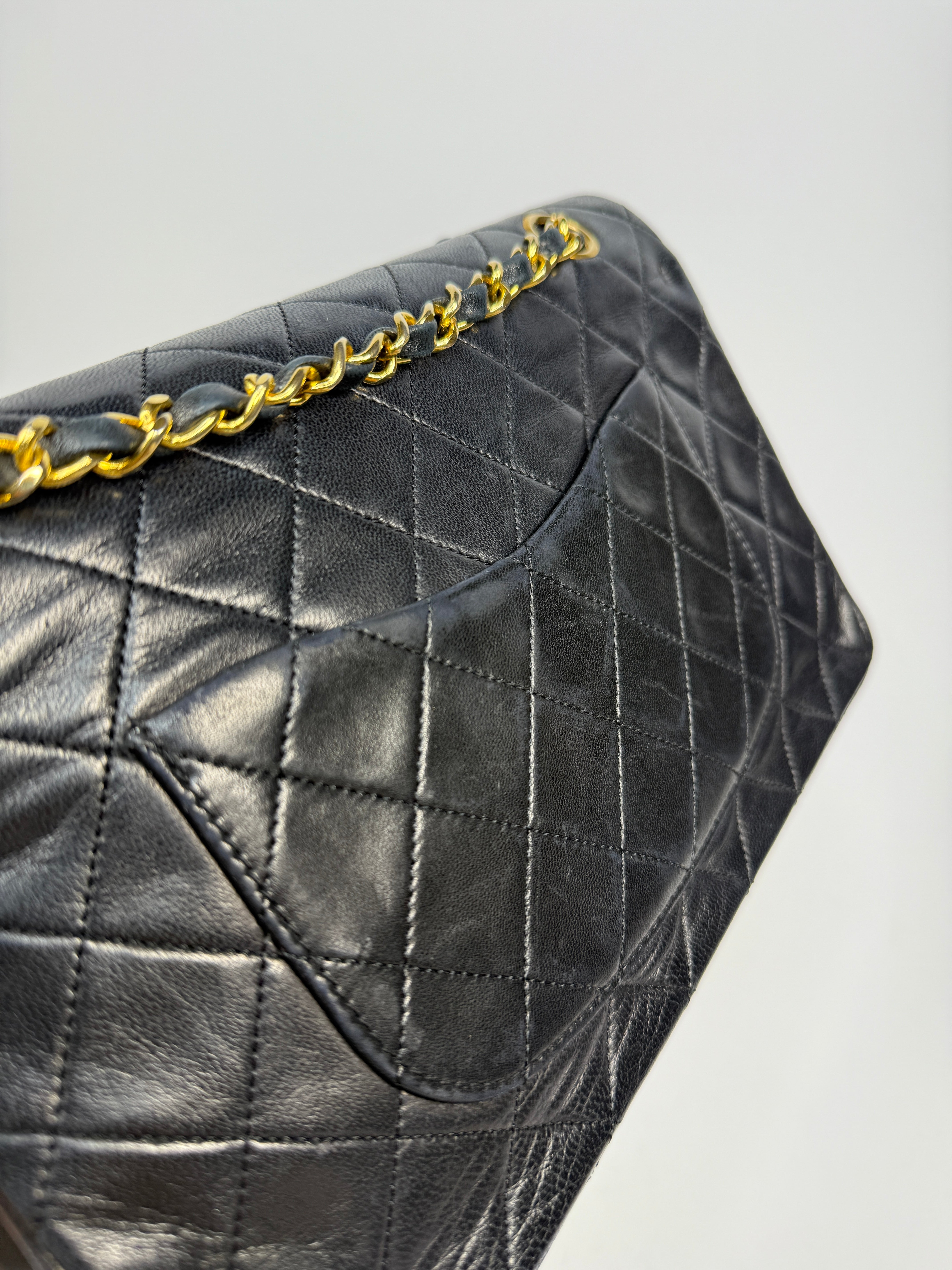 Chanel Vintage Medium Classic Double Flap Black Lambskin With 24k Gold Hardware
Pre Loved & Authentic