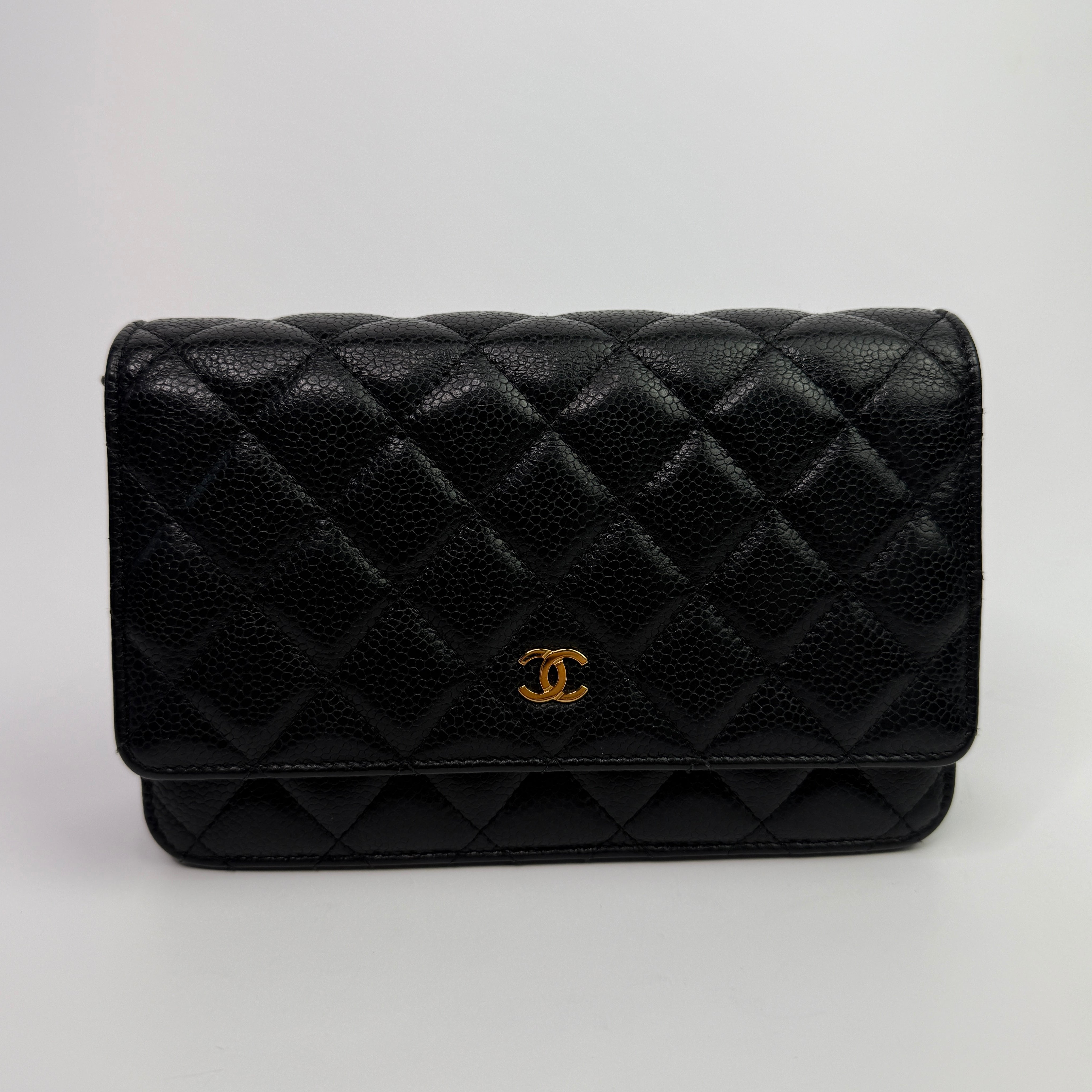 Chanel Wallet On Chain Black Caviar Leather With GHW