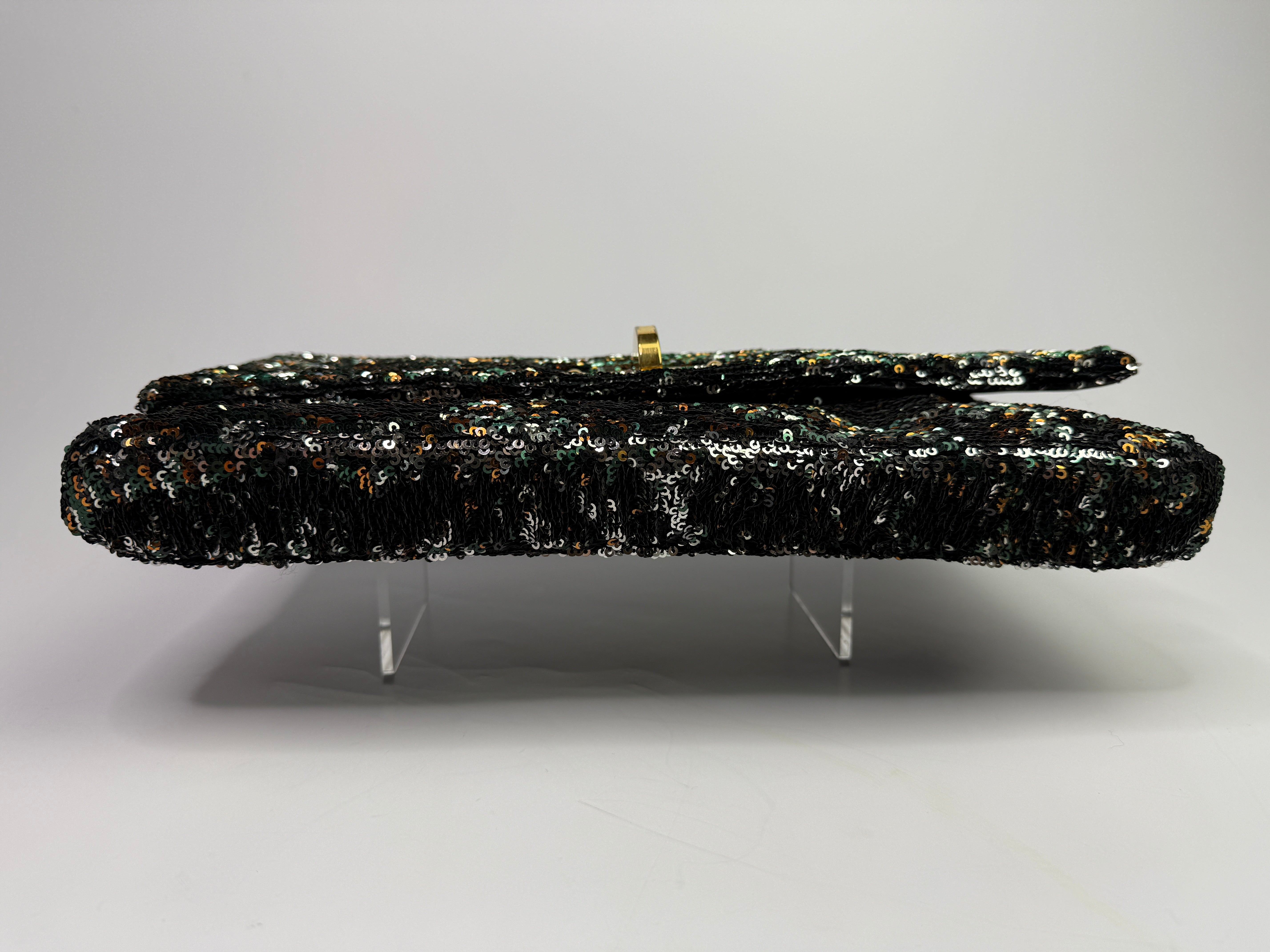 Miu Miu Green Sequin Clutch