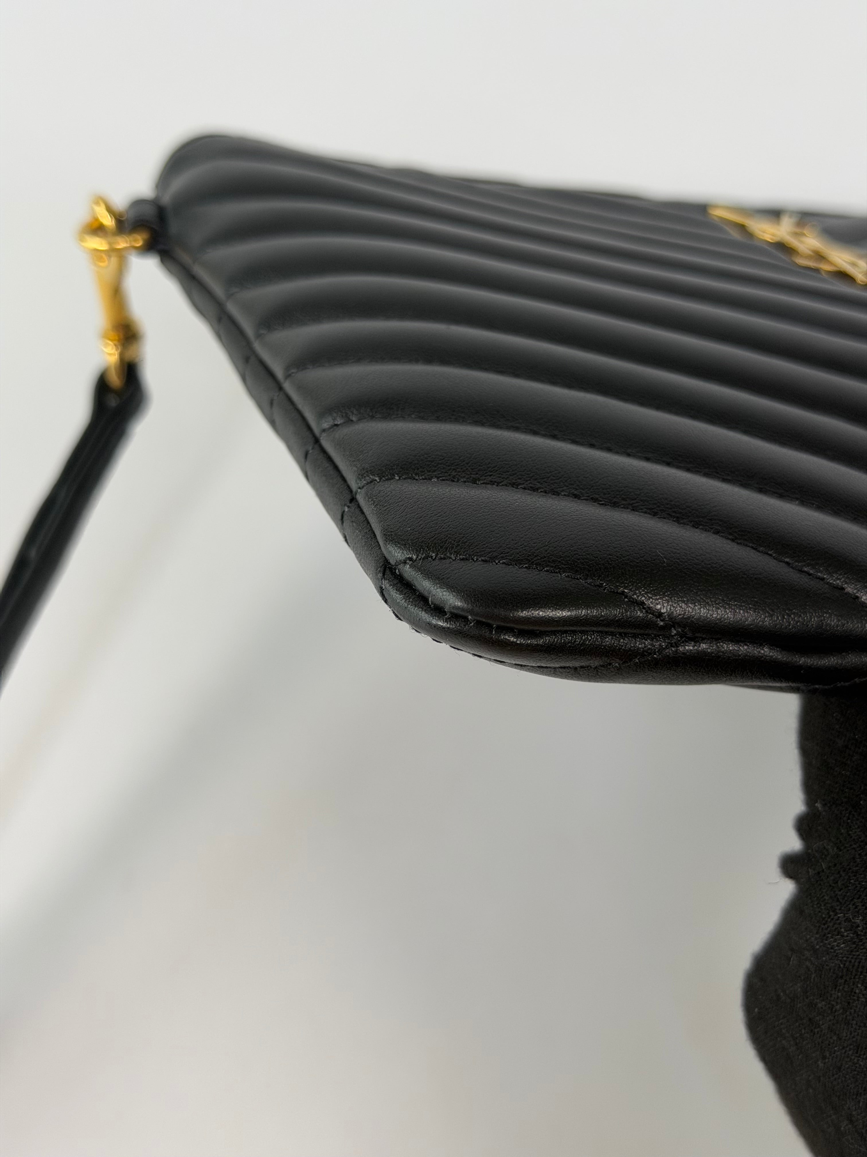 Saint Laurent Cassandre Matelassé Leather Pouch 100% authentic and preloved in excellent condition