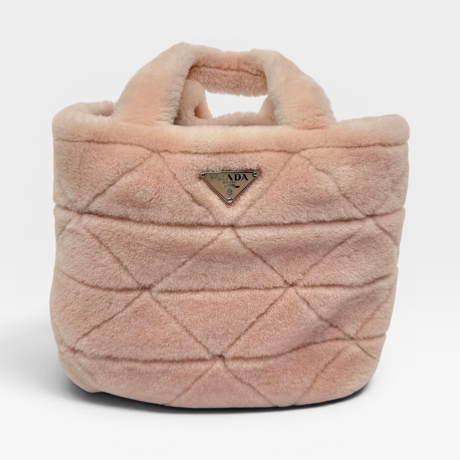 Prada Mini Shearling Tote Bag