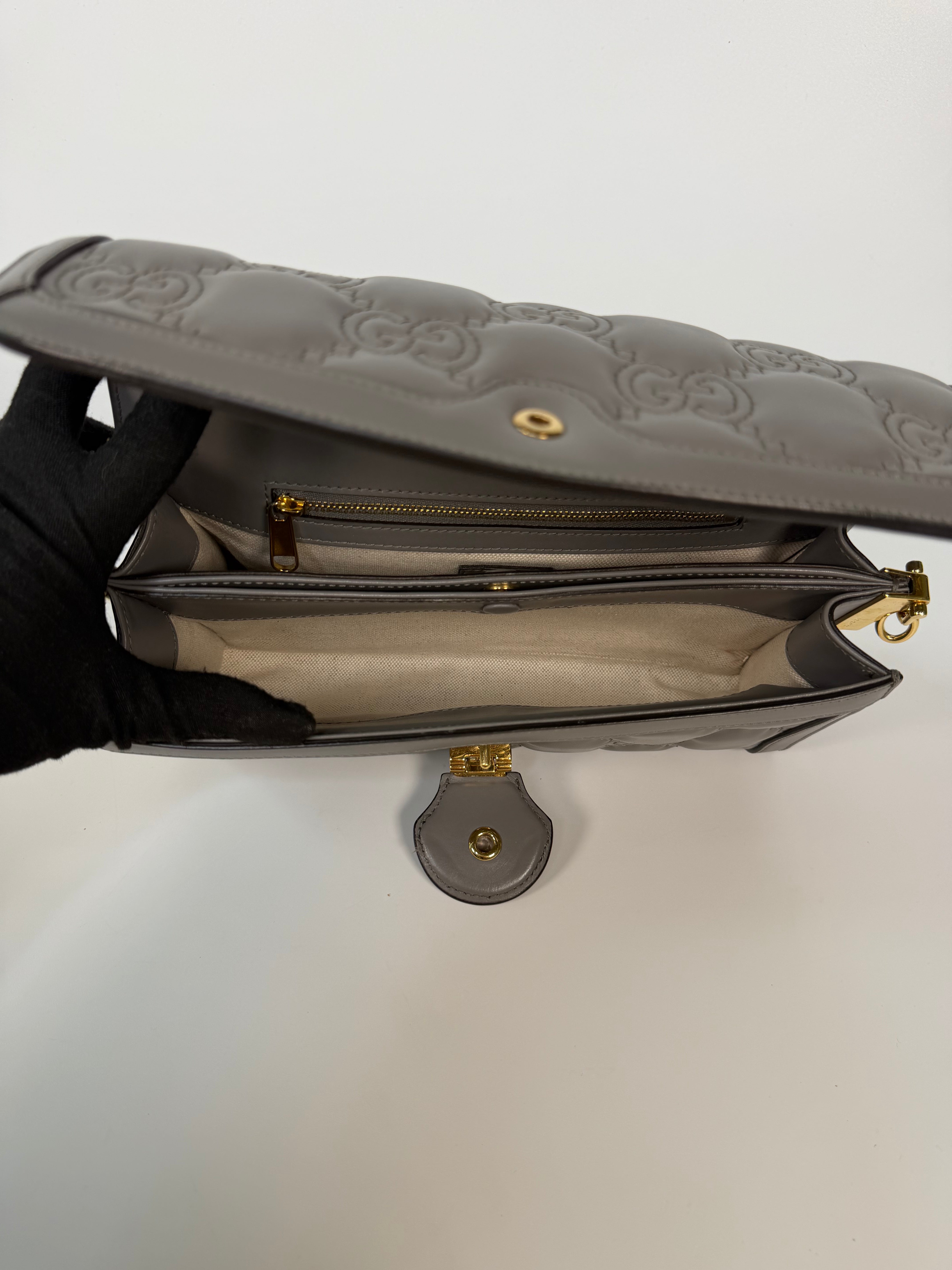Gucci GG Matelassé Embossed Shoulder Bag. Authentic and preloved in excellent condition.