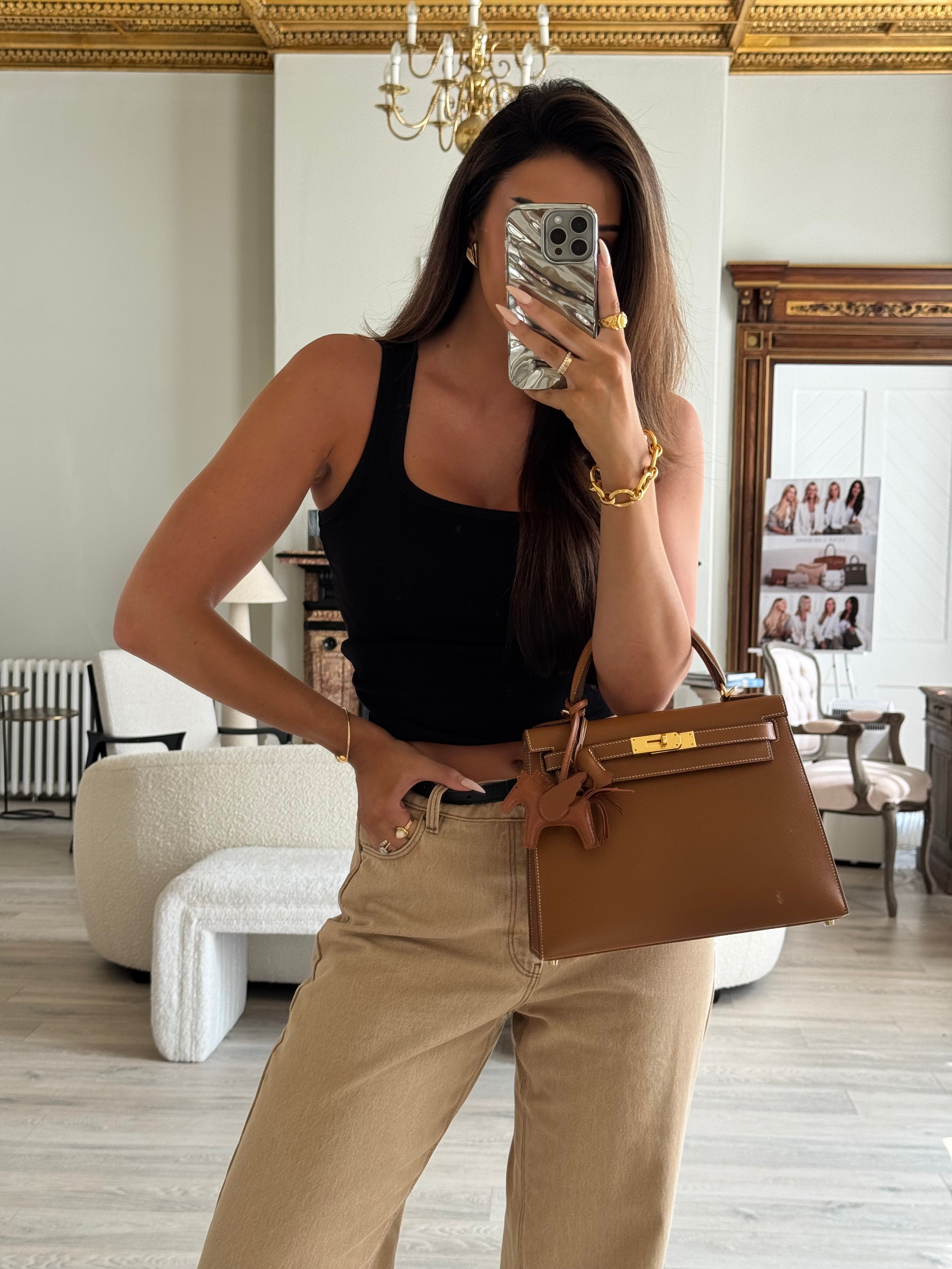 Hermès Rodeo PM Charm In Gold