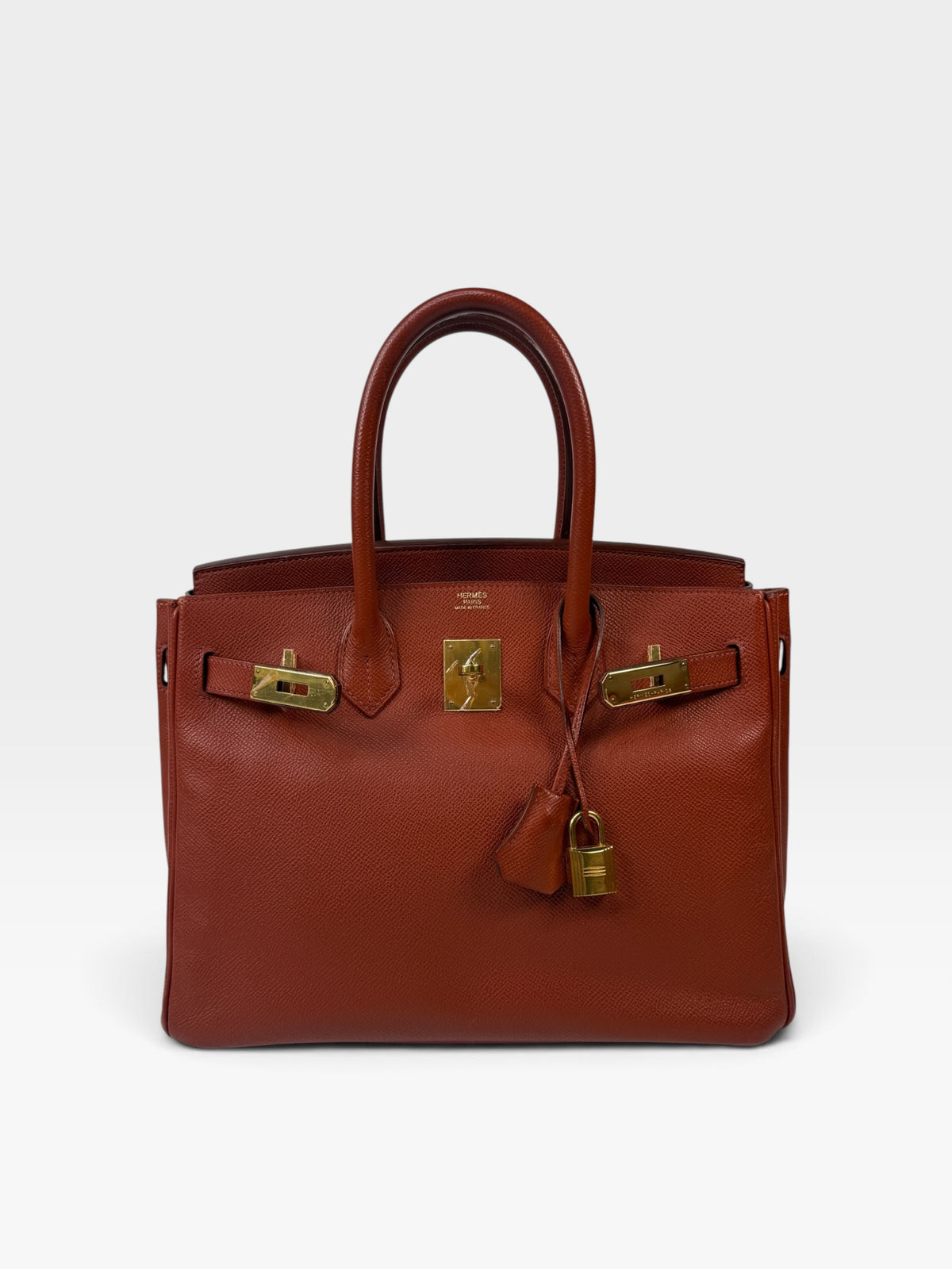 Hermès Birkin 30 In Rouge Venetian Epsom Leather With Gold Hardware. 100% authentic and preloved in excellent condition