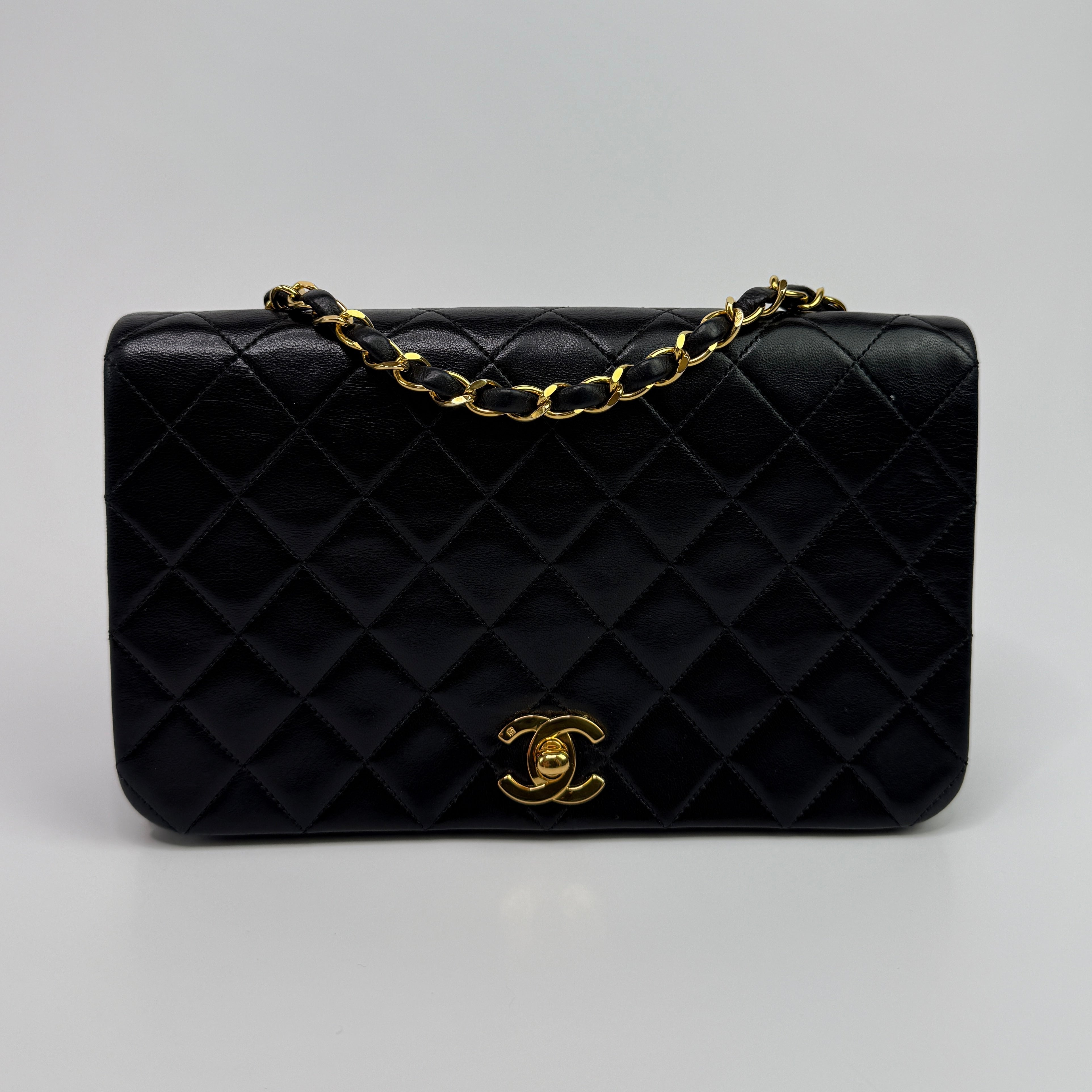 Chanel Vintage Black Lambskin Flap Bag