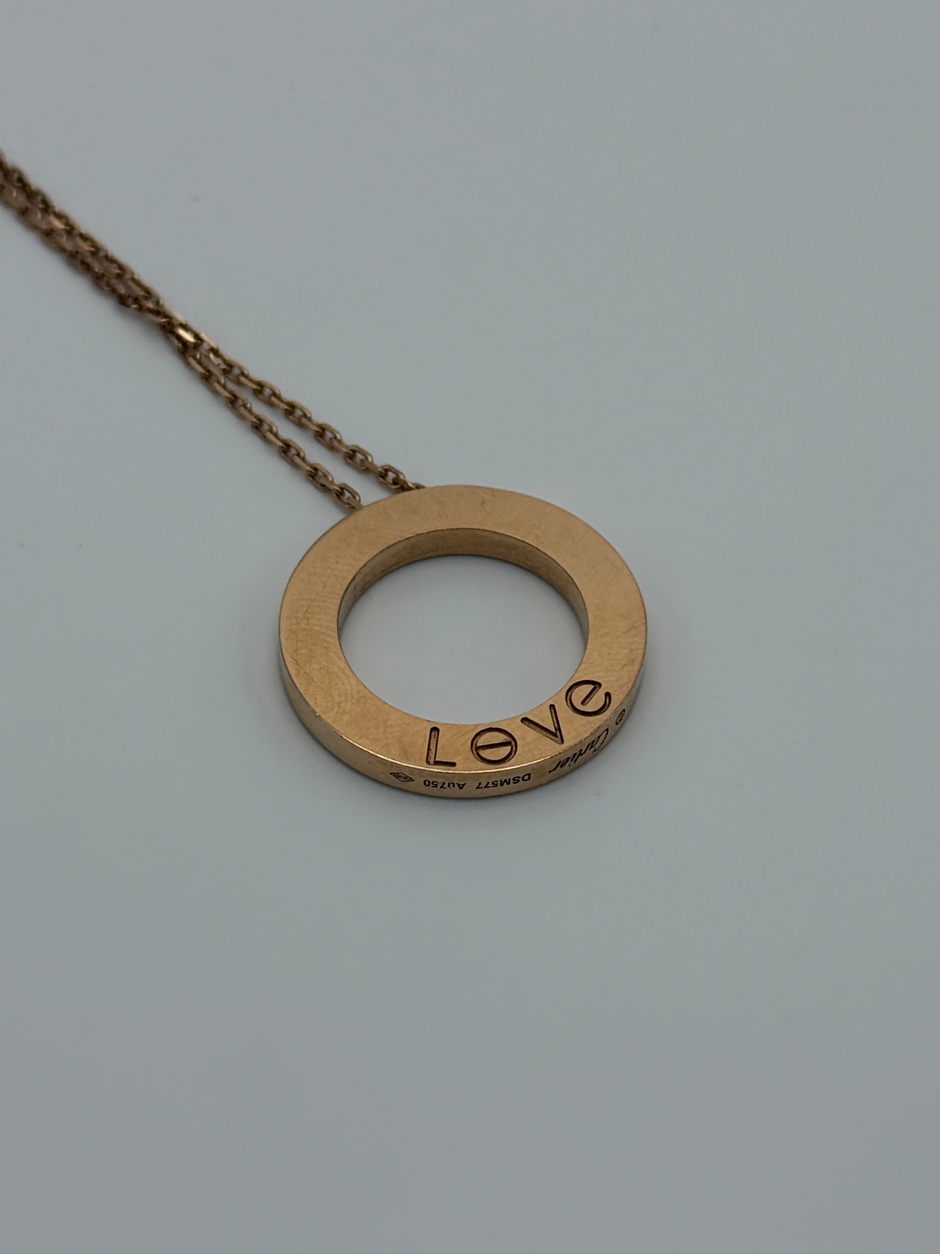 Cartier Love 18ct Rose Gold and 0.34ct Diamond Necklace
Pre Loved & Authentic