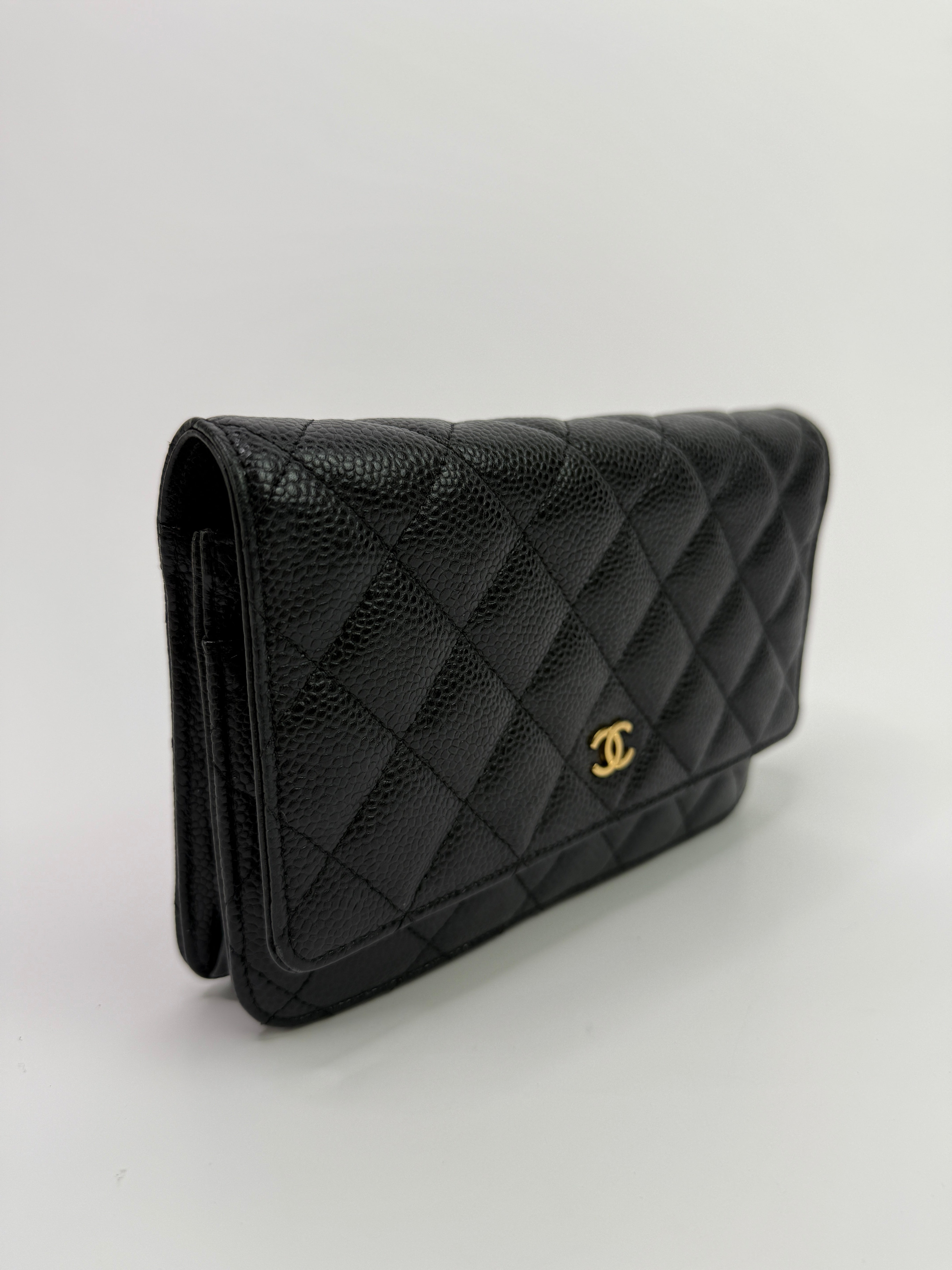 Chanel Wallet On Chain Black Caviar Leather With GHW