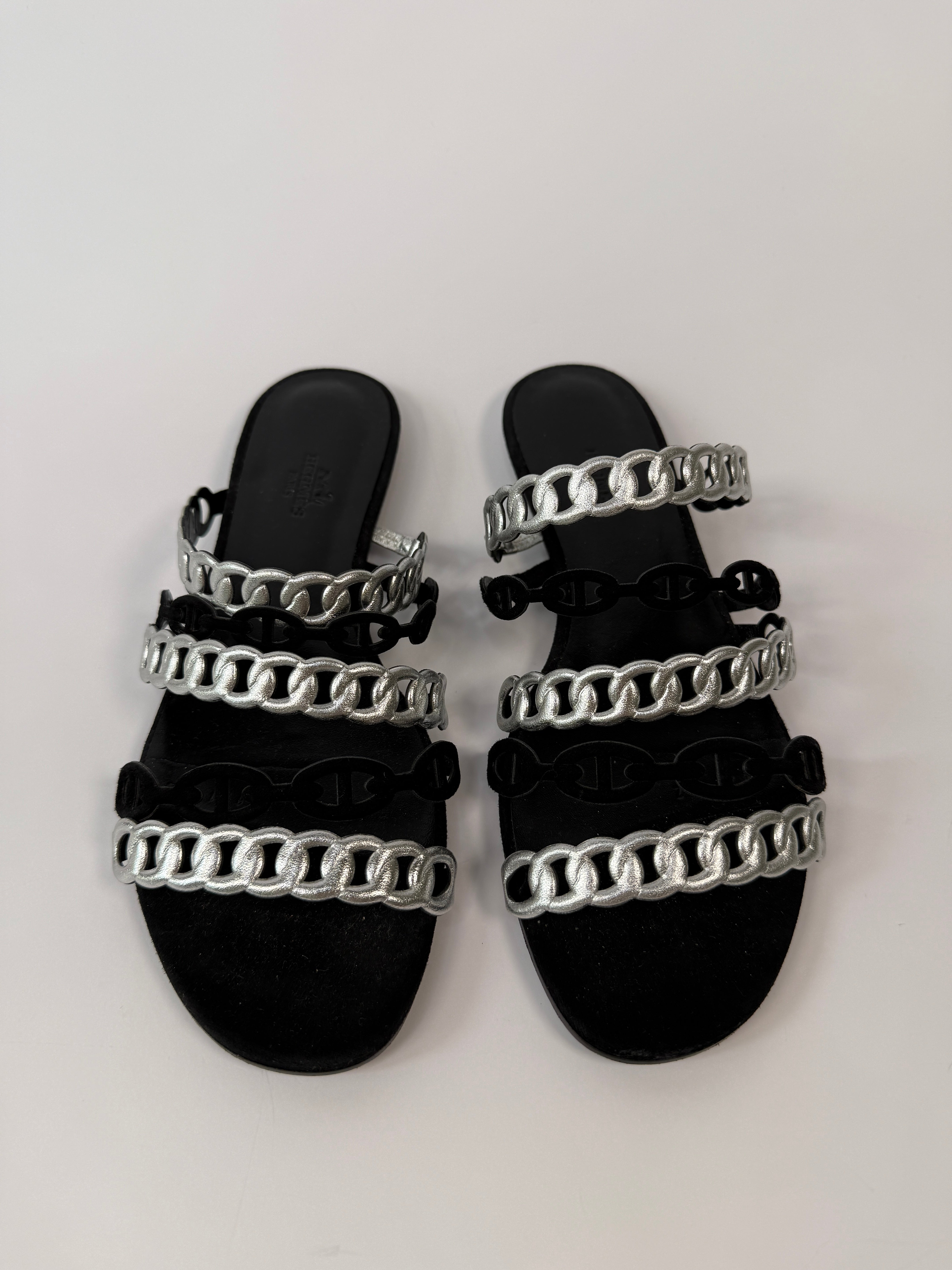 Hermès Chaine Pavot d'Ancre Sandals (size 38.5/UK5.5)