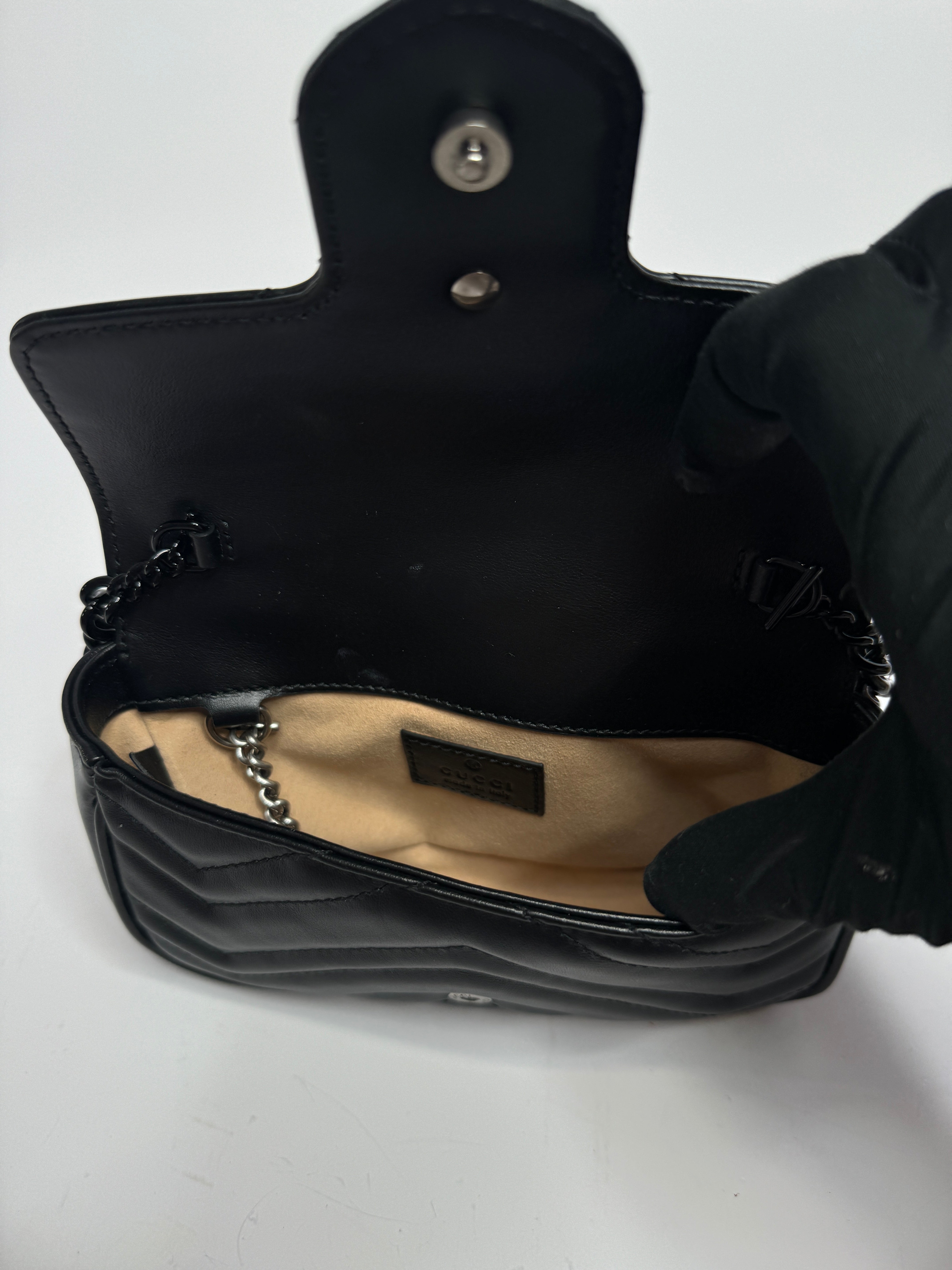 Gucci Marmont Matelassé Leather Belt Bag