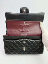 Chanel Medium Classic Double Flap Black Lambskin With SHW