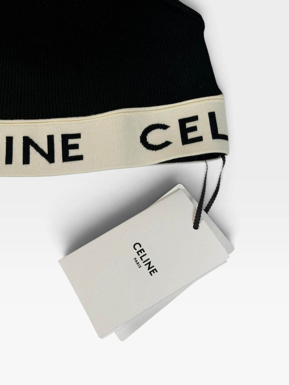 Celine Logo Crop Top (Size S/ UK 8). 100% authentic and preloved in excellent condition