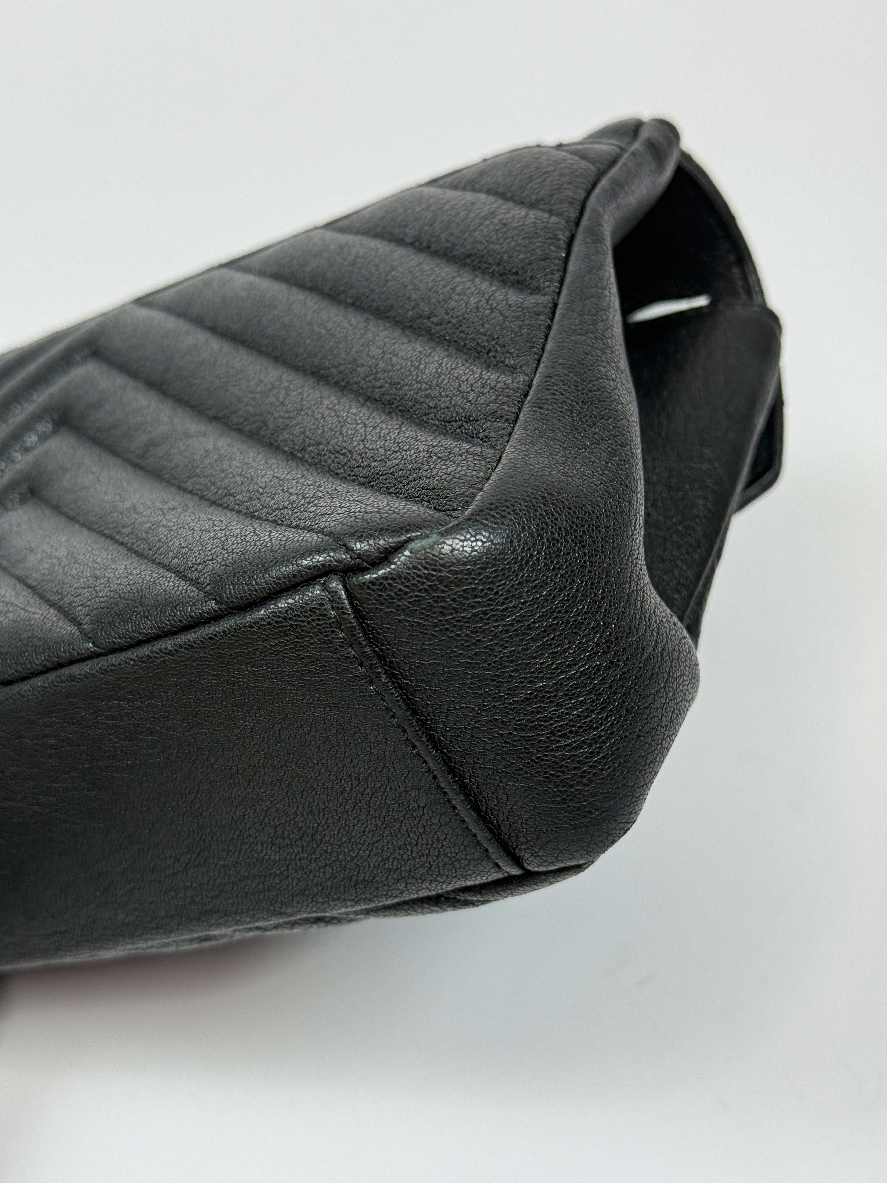 Saint Laurent Medium Black leather College Bag With Silver Hardware. Very Good Authentic and preloved condition.