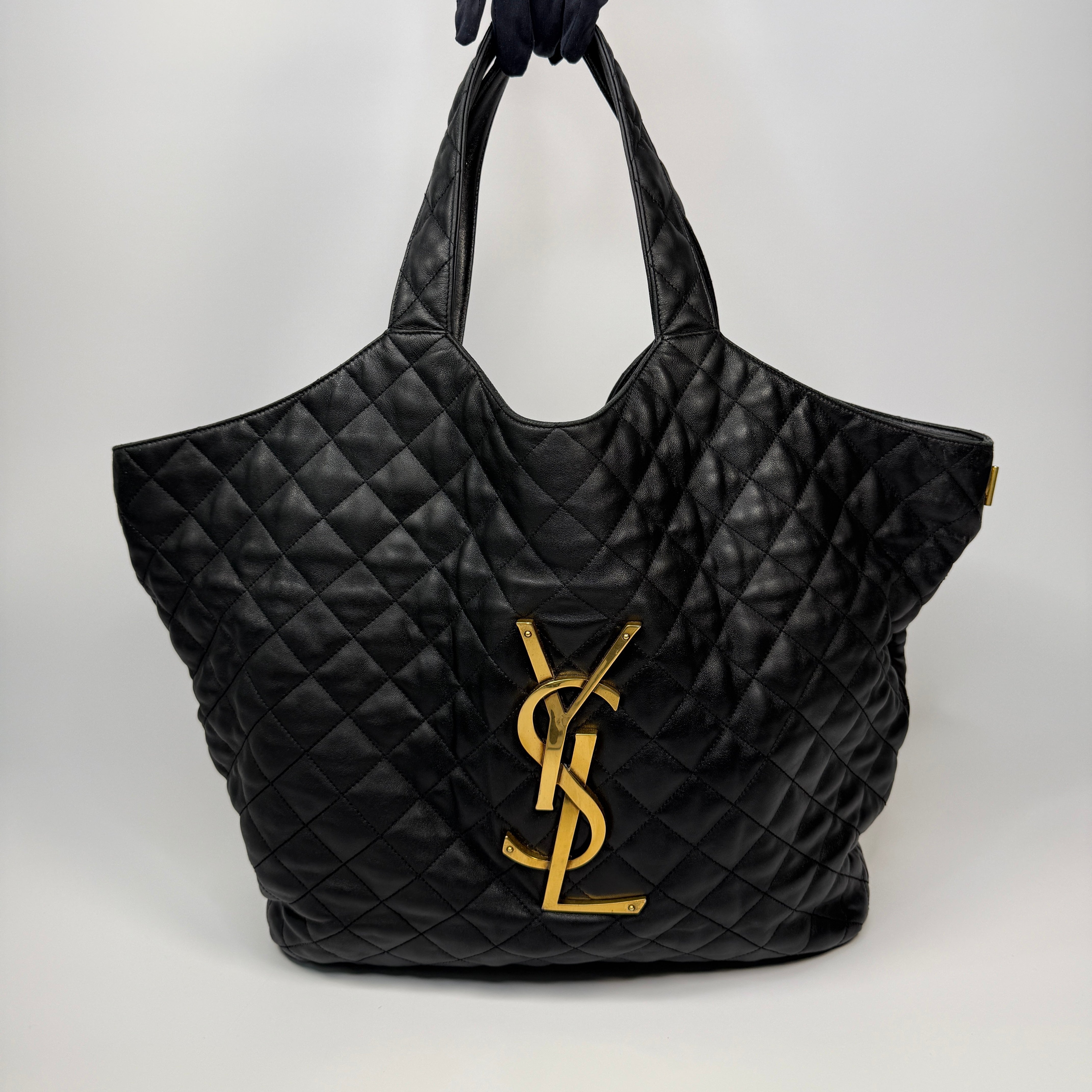 Saint Laurent ICARE Maxi Quilted Leather Shopping Bag