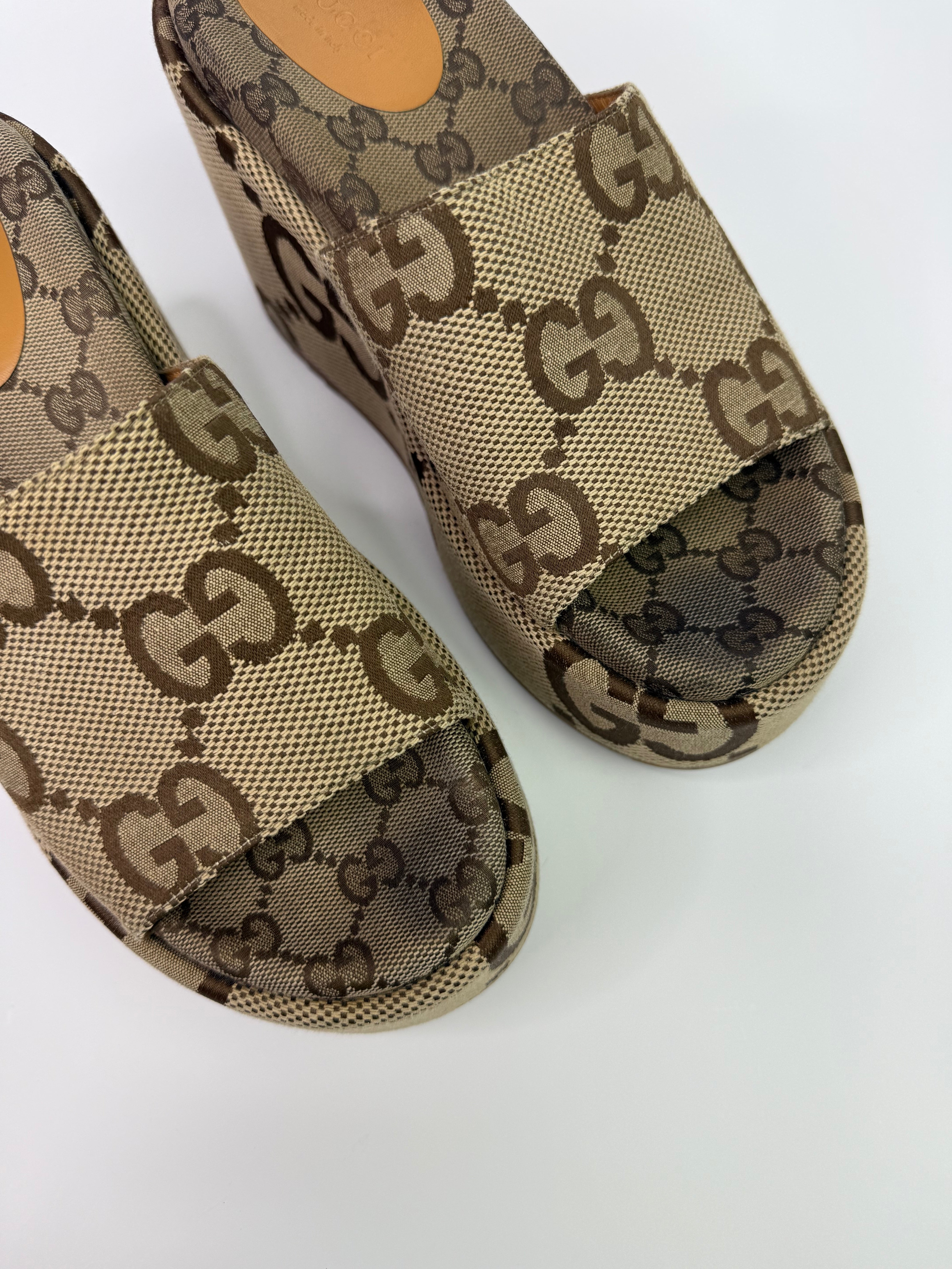 Gucci GG Angelina Platform Slides (Size 37.5/UK 4.5)