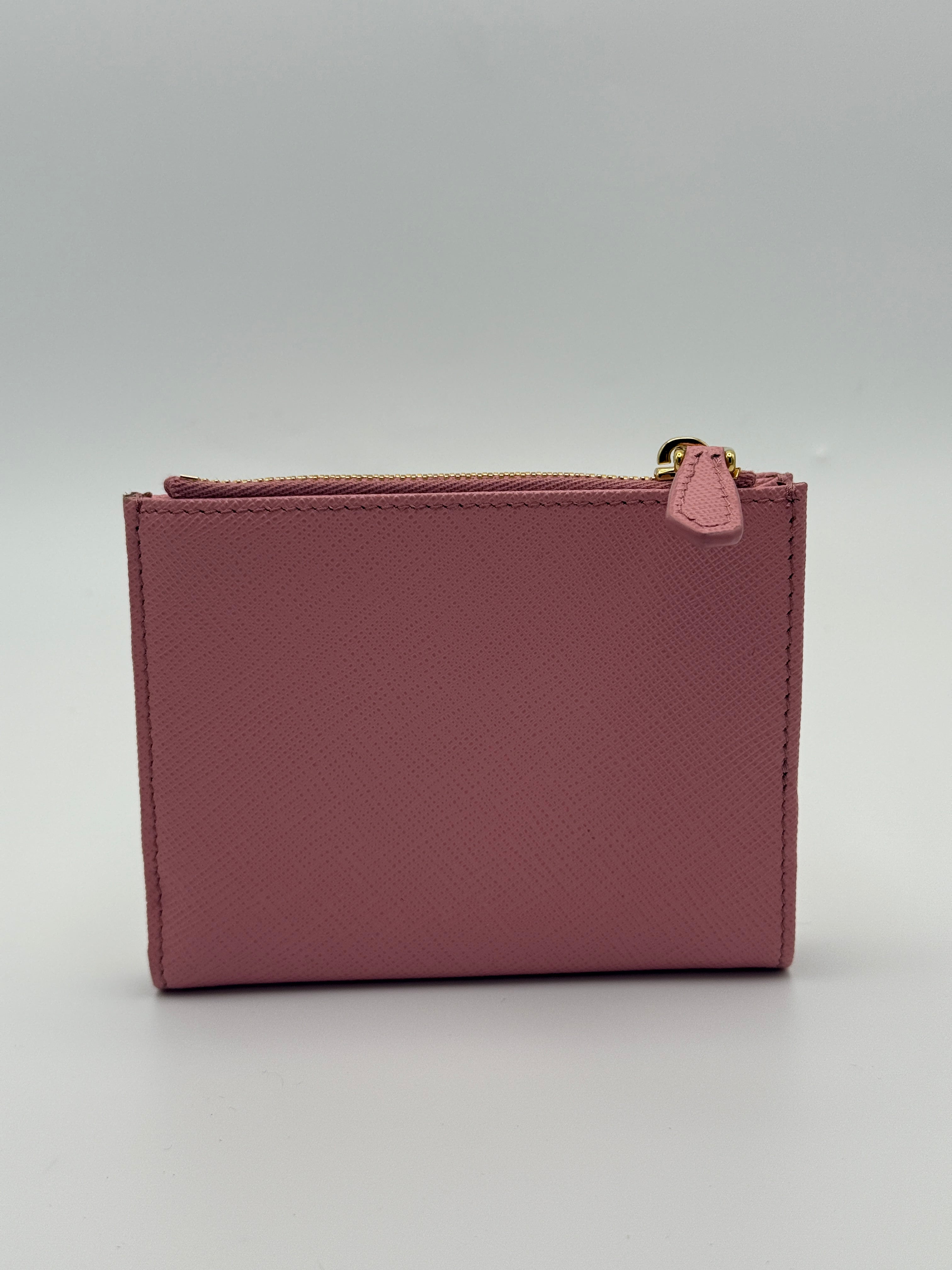 Prada Small Wallet In Pink Saffiano Leather