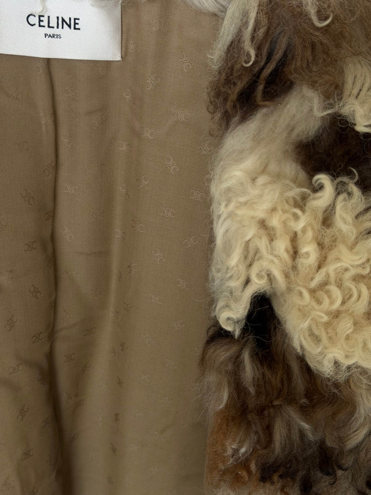 Celine Coat In Shearling. 100% authentic and preloved in excellent condition.