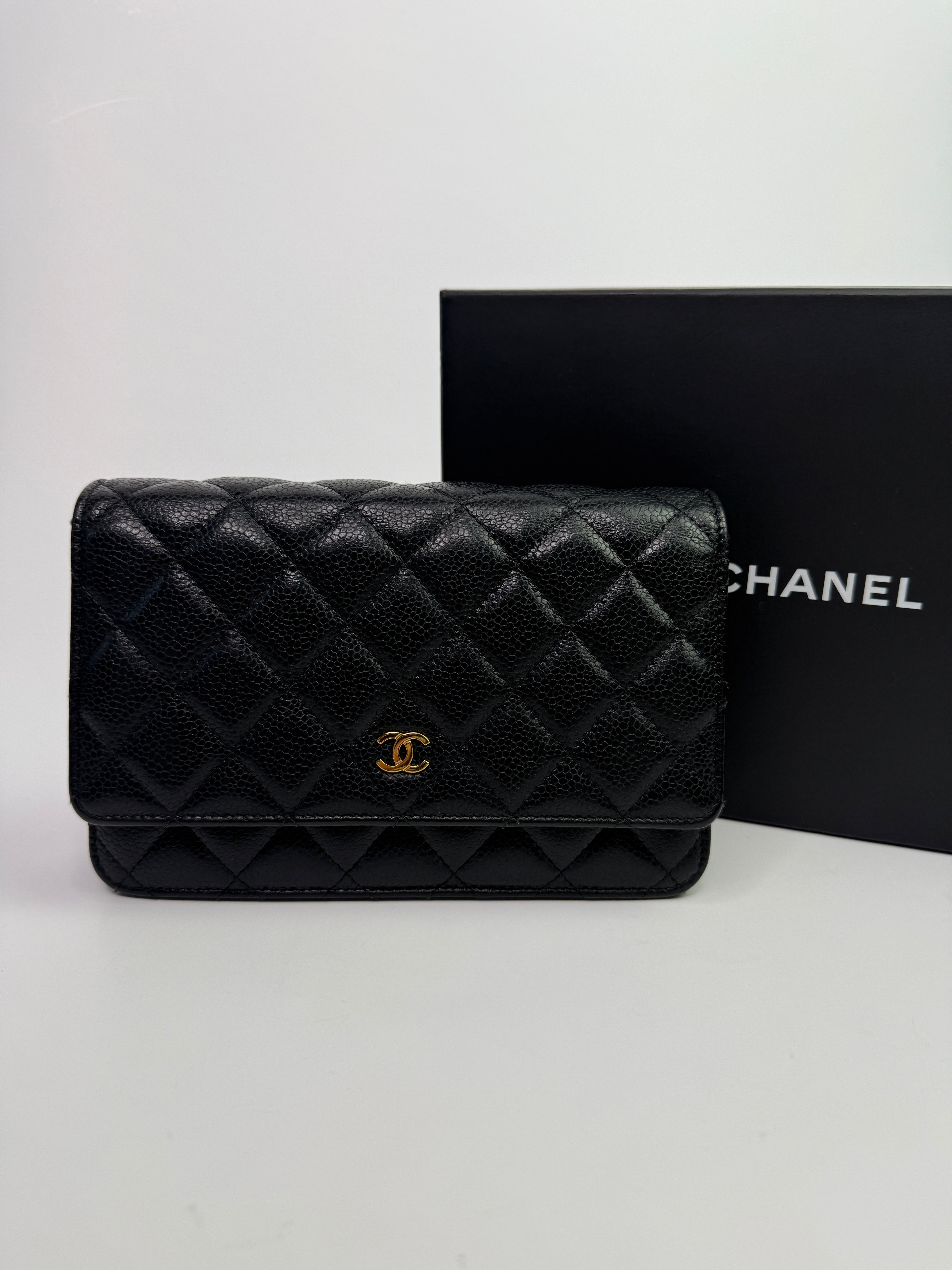 Chanel Wallet On Chain Black Caviar Leather With GHW