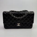 Chanel Medium Classic Double Flap Black Lambskin With SHW