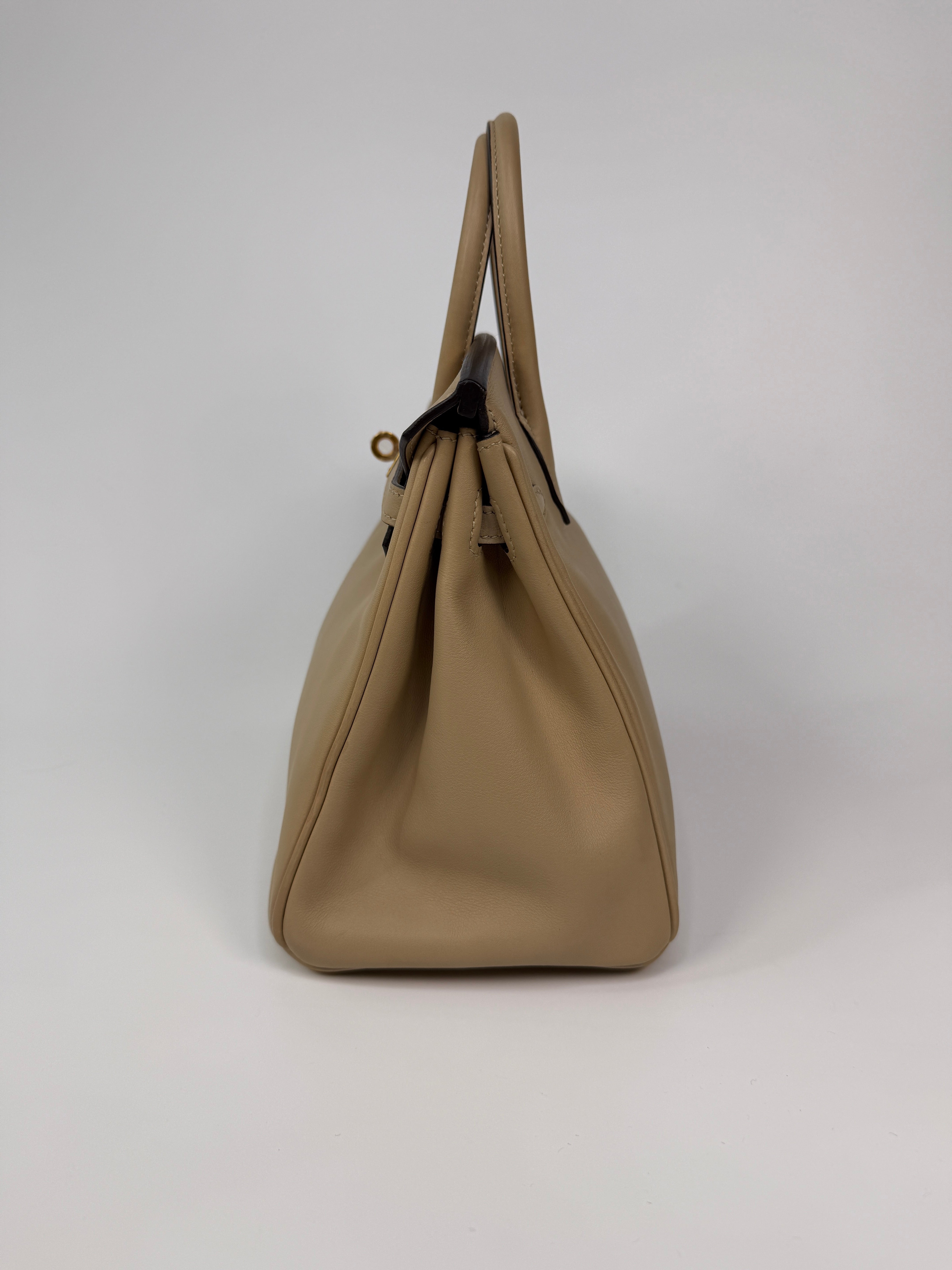 Hermès Birkin 25 In Trench Swift Leather With Gold Hardware
