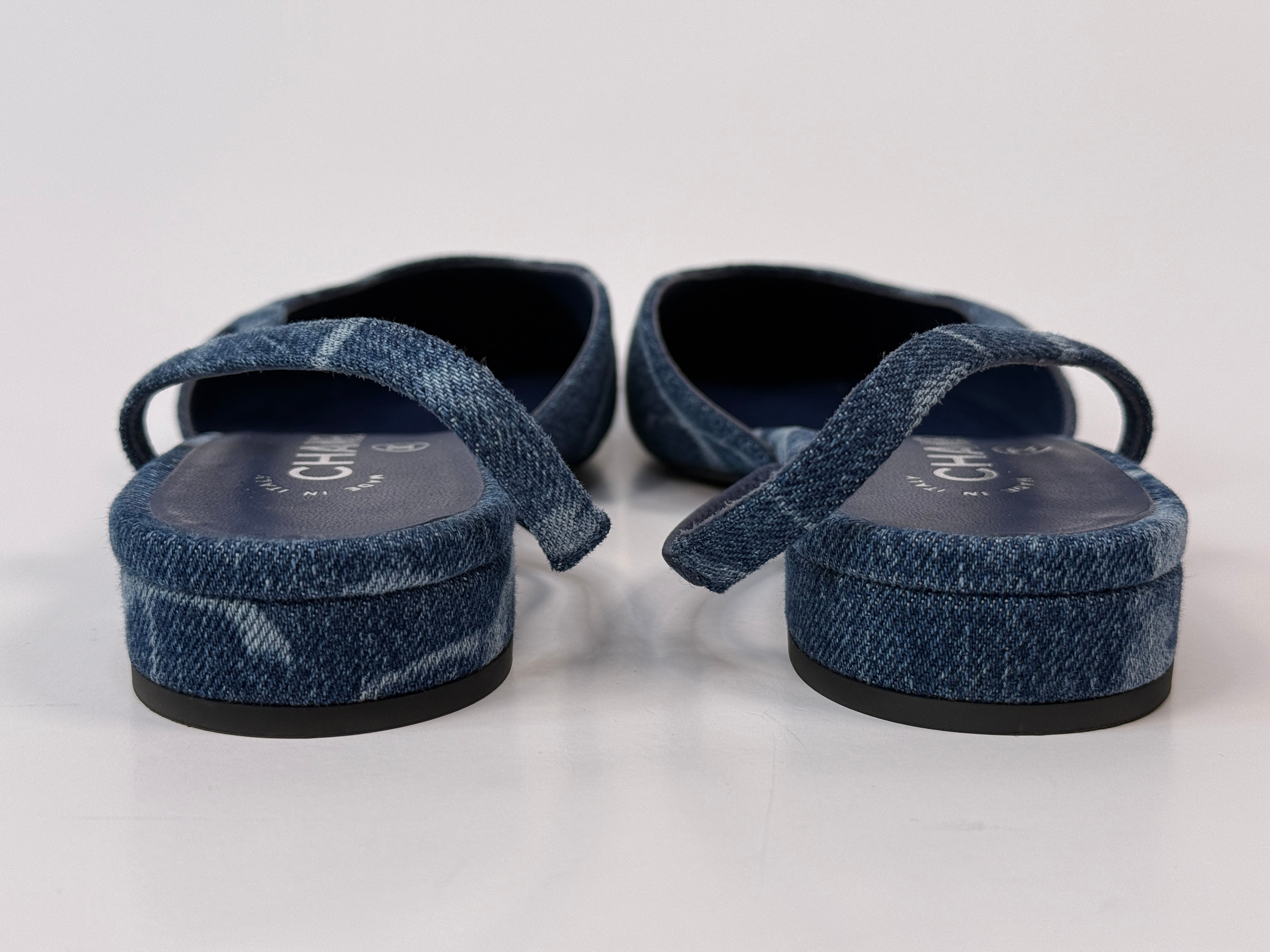 Chanel Denim Slingback Pumps (37/UK4)
