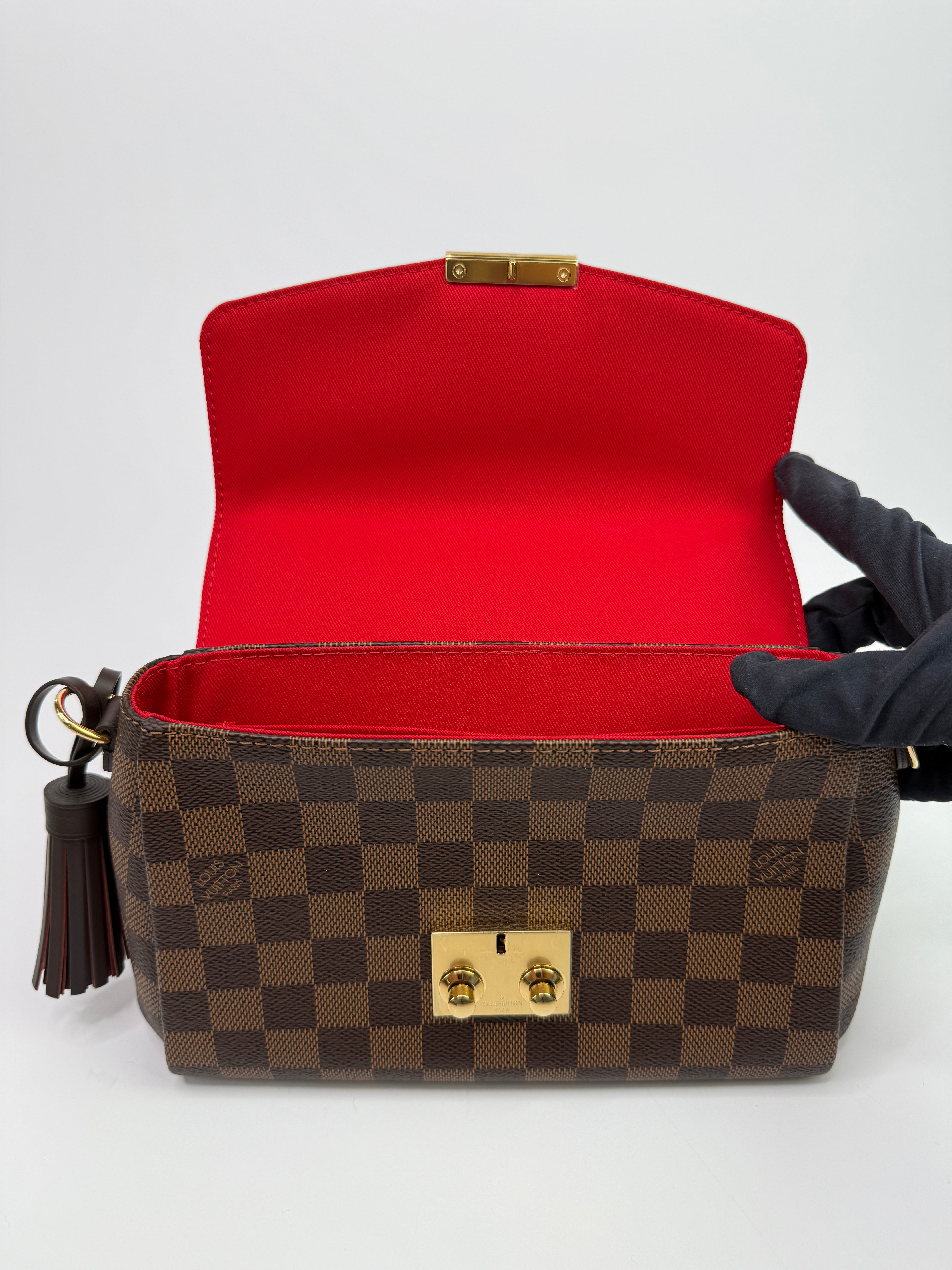 Louis Vuitton Damier Ebene Canvas Croisette Bag