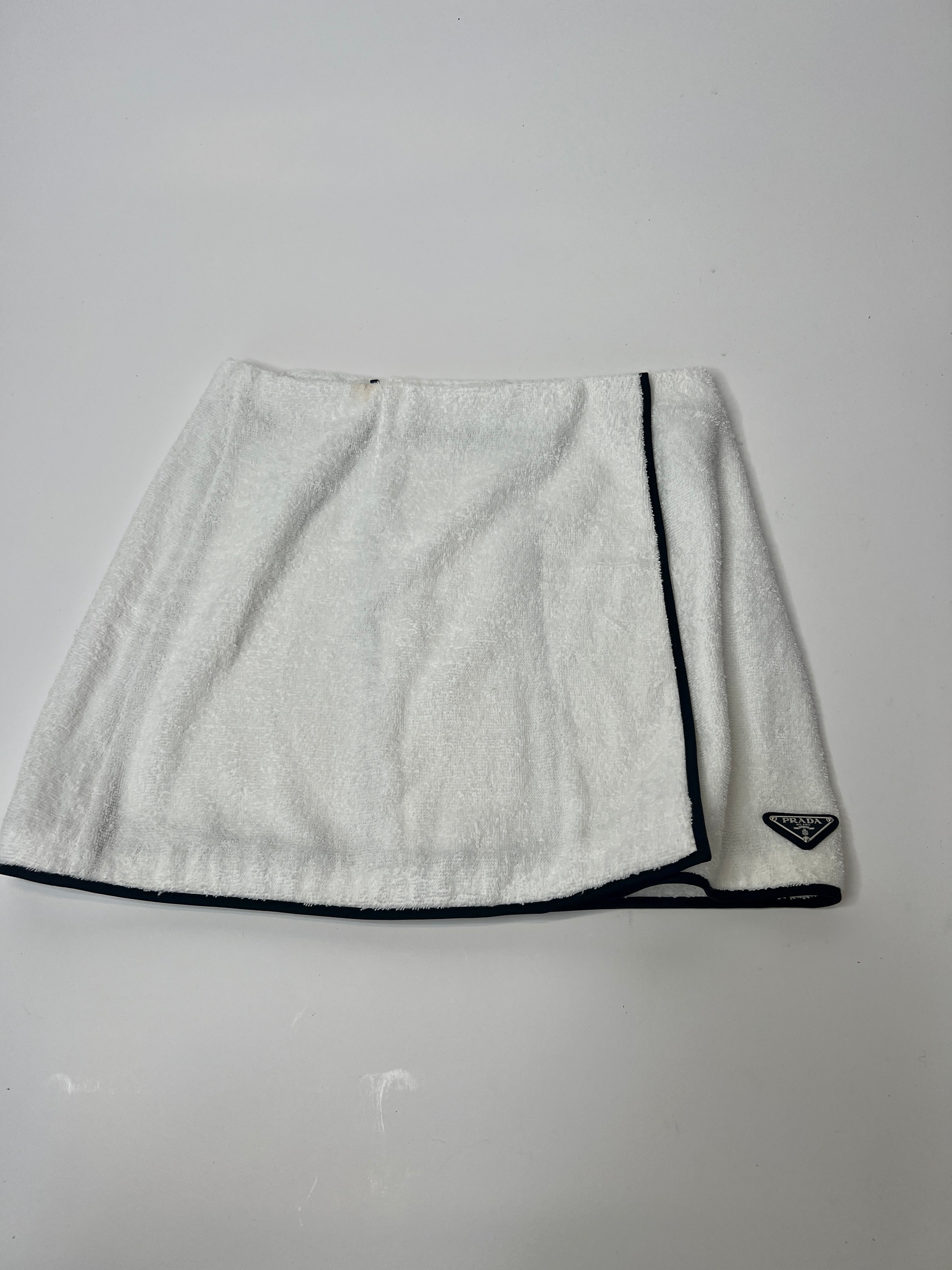 Prada White Toweling Skirt (Size 42/UK 10)