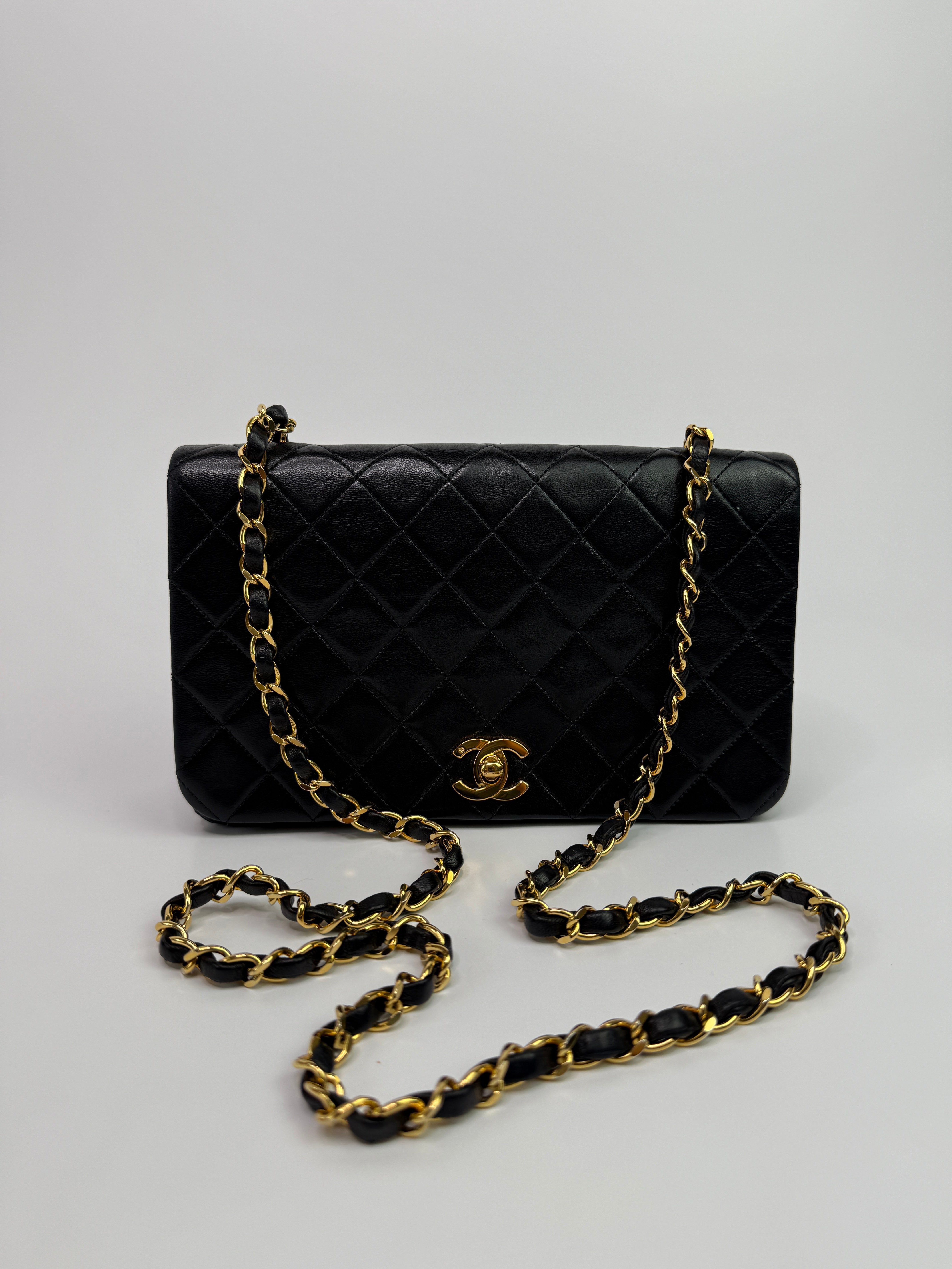 Chanel Vintage Black Lambskin Flap Bag