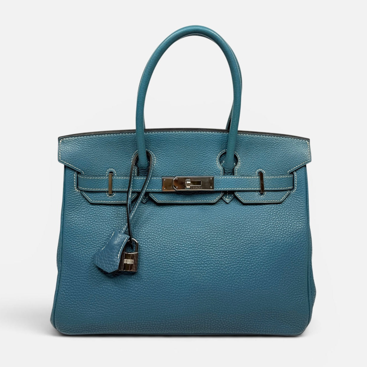 Hermès Birkin 30 In Blue Jean Togo Leather With PHW