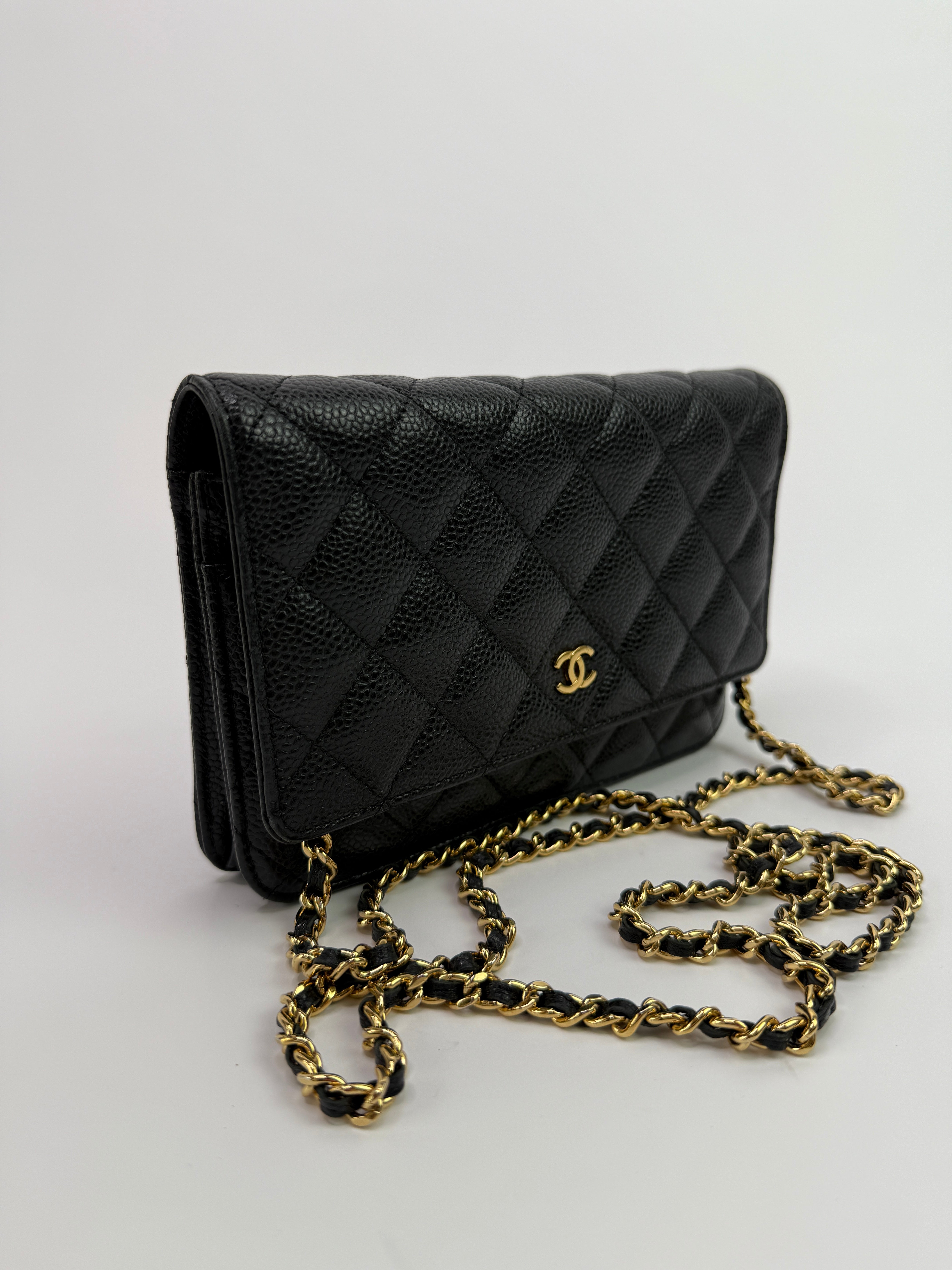 Chanel Wallet On Chain Black Caviar Leather With GHW