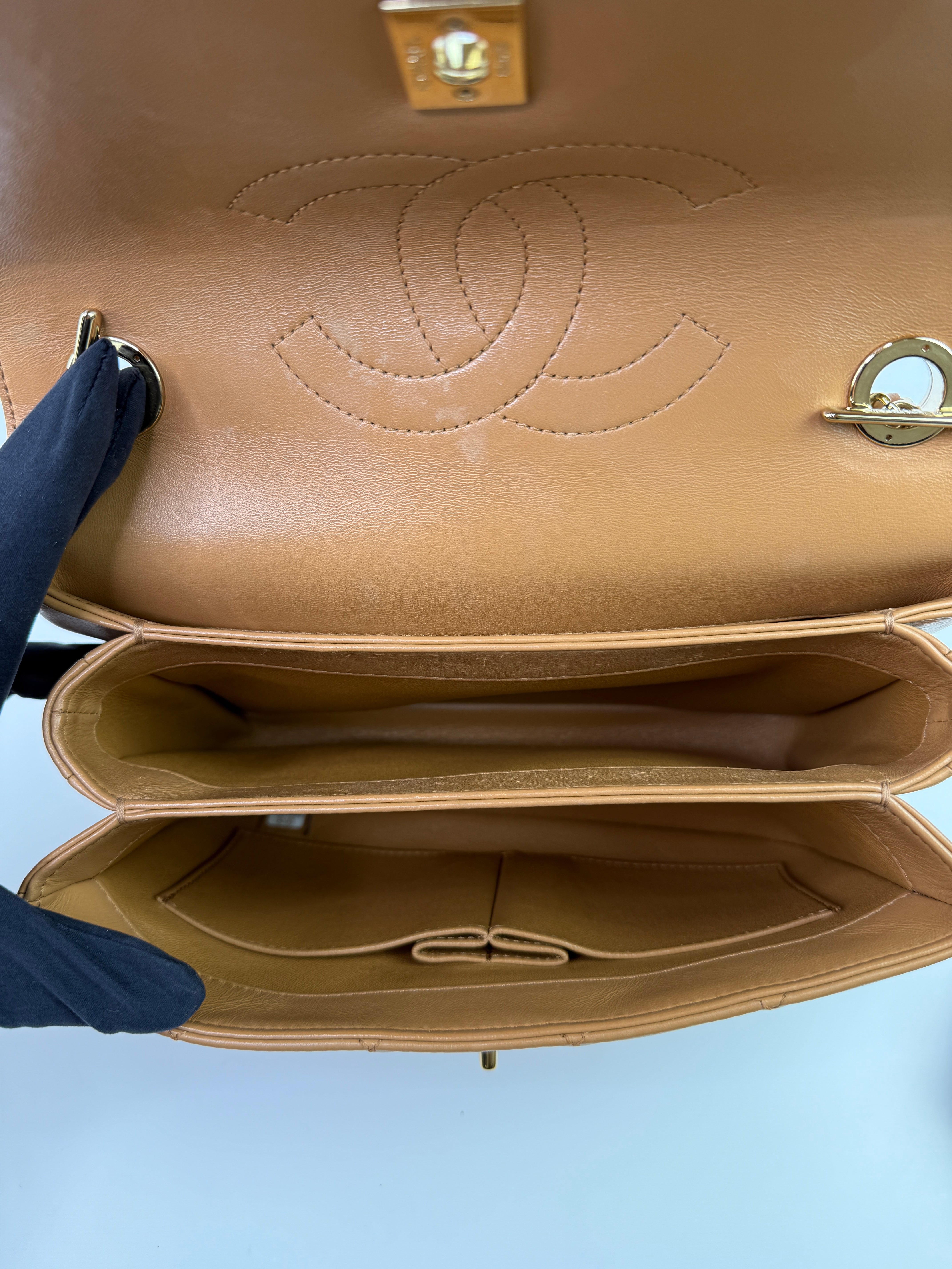 Chanel Caramel Small Trendy In Lambskin Leather