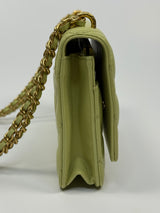 Chanel Wallet On Chain In Green Lambskin With GHW