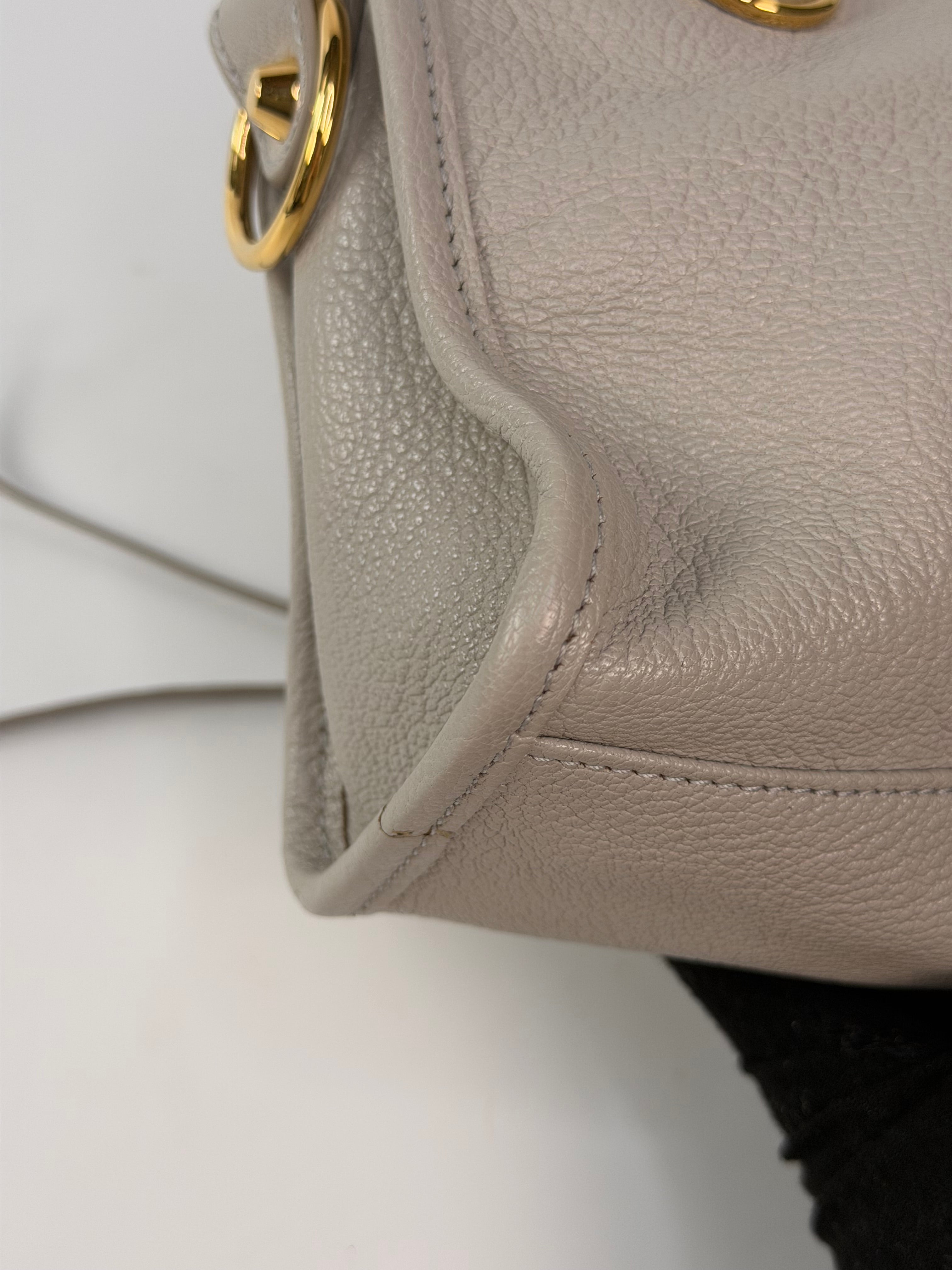 Balenciaga Le City Mini Bag In Grey Lambskin With Gold Hardware. 100% authentic and preloved in excellent condition