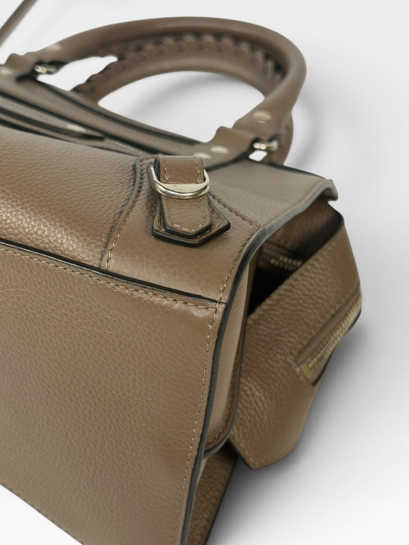 Balenciaga Large Neo Bag In Brown With Silver Hardware. 100% authentic and preloved in excellent condition