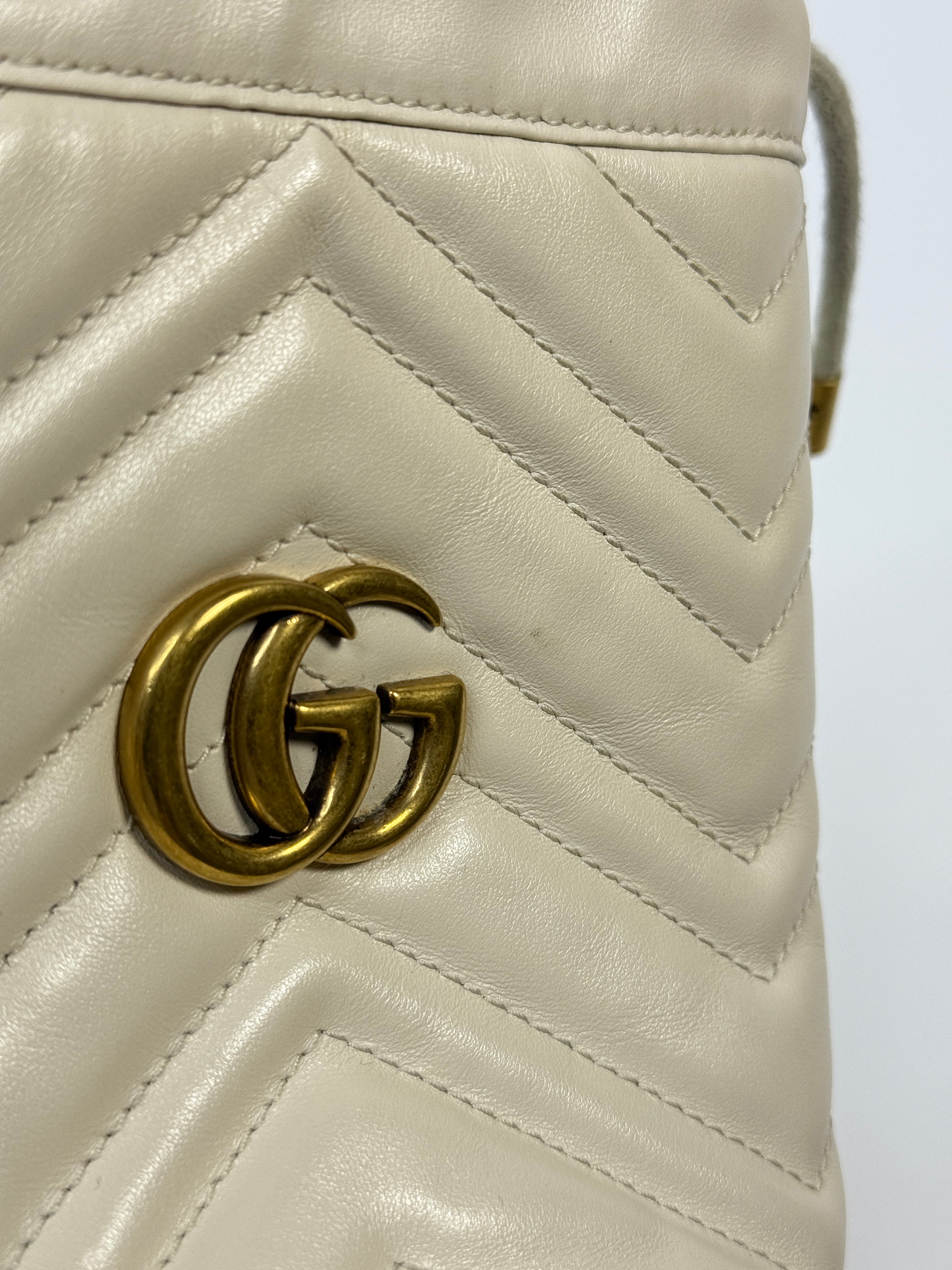Gucci GG Marmont Mini Quilted Bucket Bag