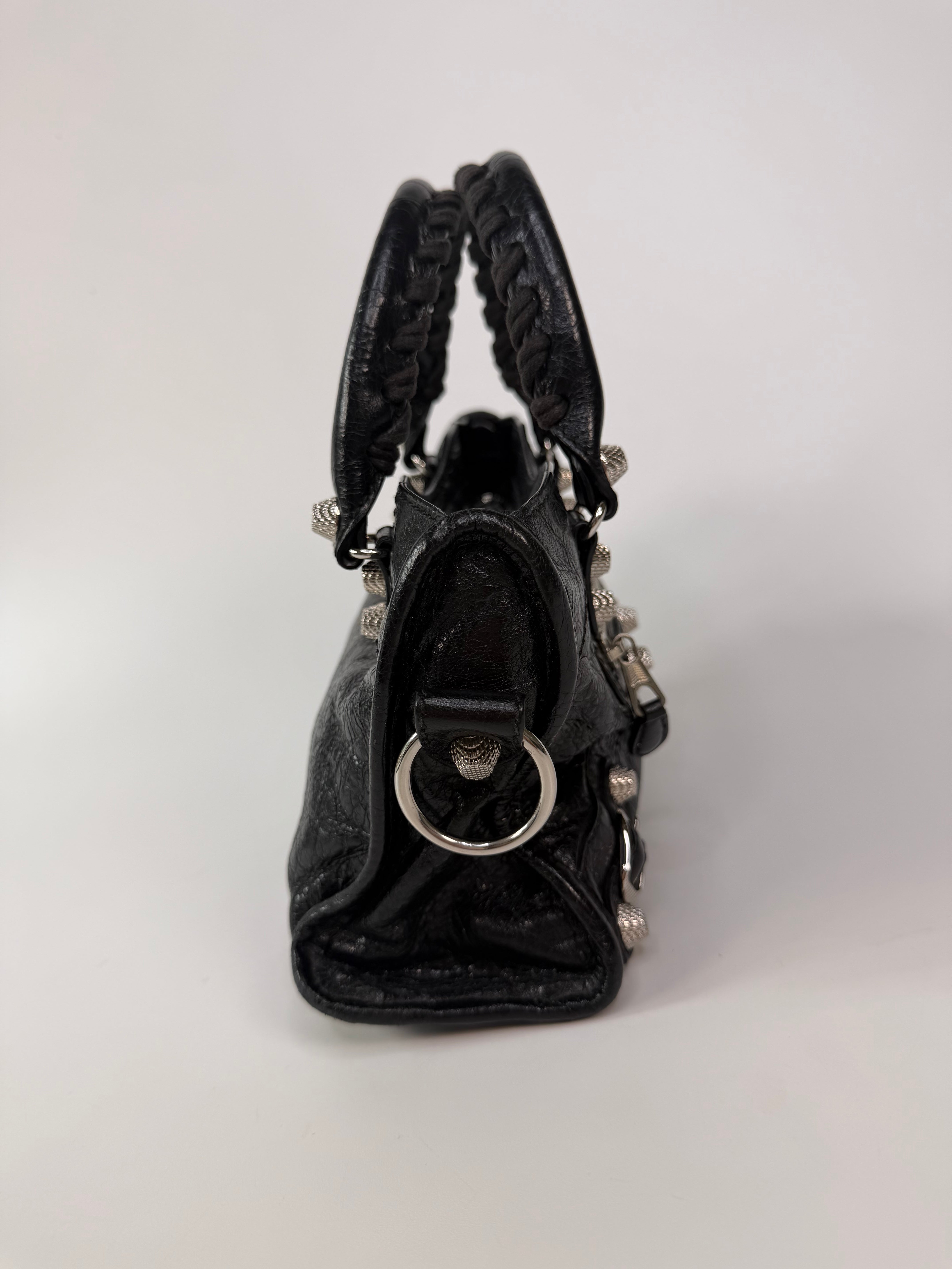 Balenciaga Le City Mini Bag In Noir Lambskin With Silver Hardware. Authentic and preloved in very good condition. 100% guarantee