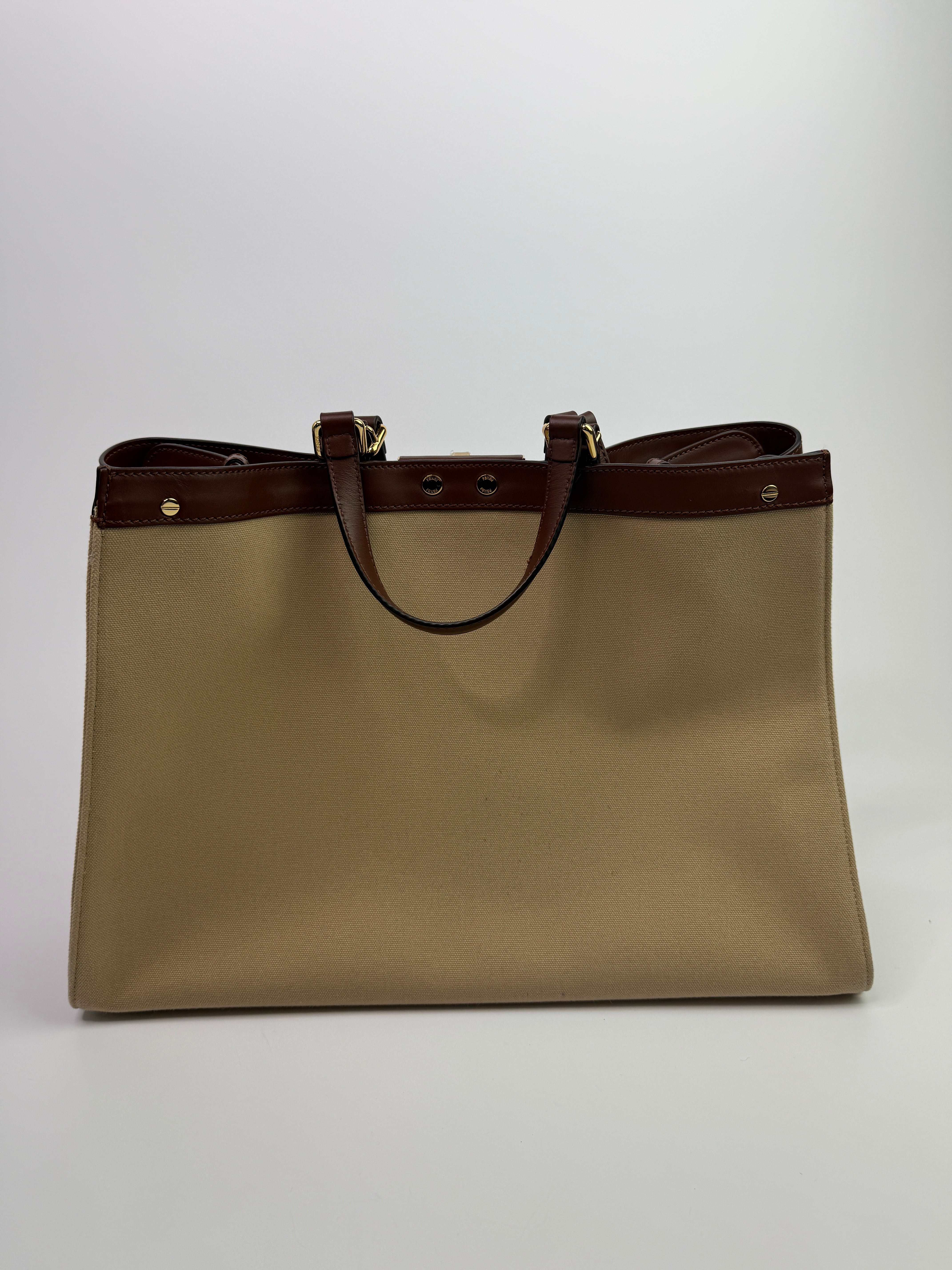 Fendi FF Embroidered Medium Peekaboo X-Tote