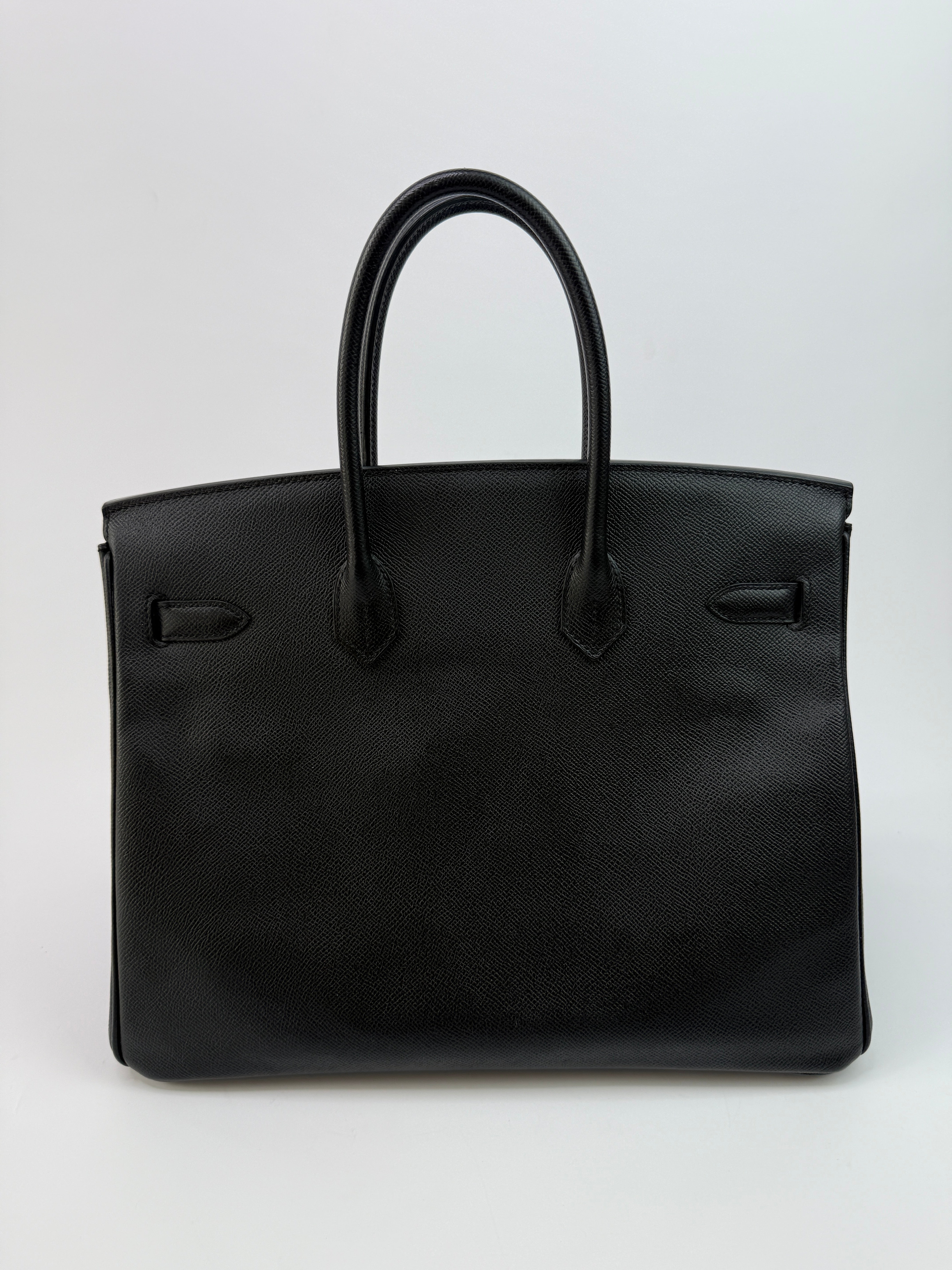 Authentic Pre Loved Hermès Birkin 35 Black Epsom Leather Gold Hardware Excellent Condition