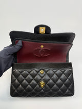 Chanel Small Classic Double Flap In Black Caviar Leather With GHW