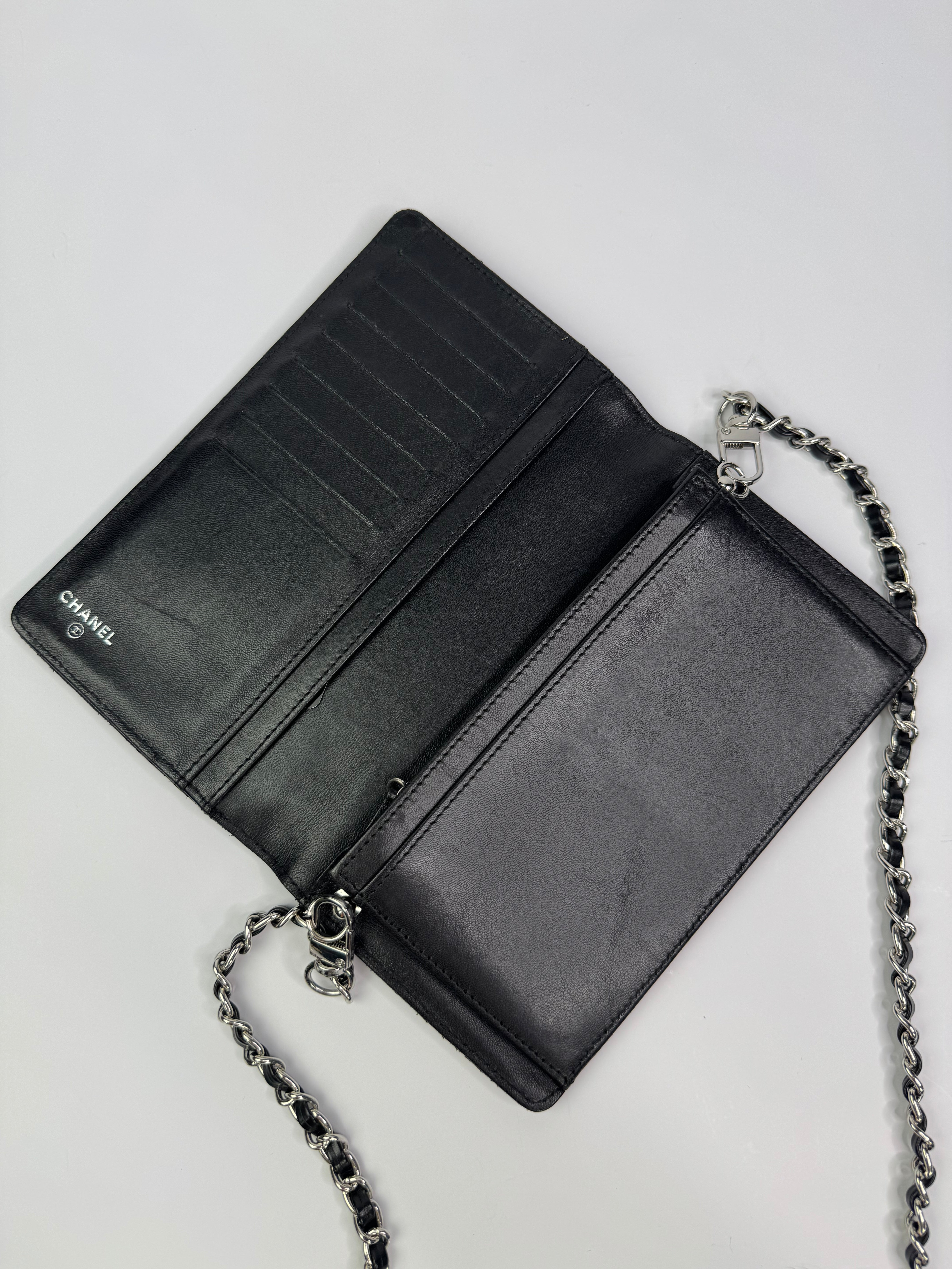 Chanel Wallet On Chain In Black Perforated Lambskin Silver Hardware
Pre Loved & Authentic