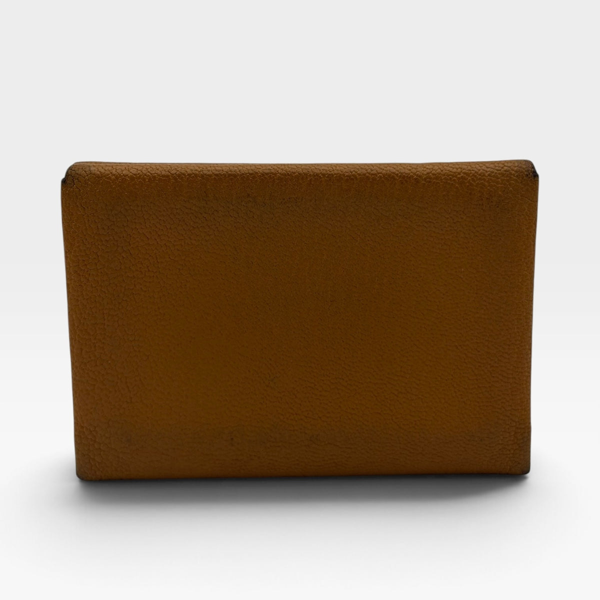 Hermès Calvi Duo Wallet In Biscuit & Mauve Sylvestre. 100% authentic and preloved in excellent condition