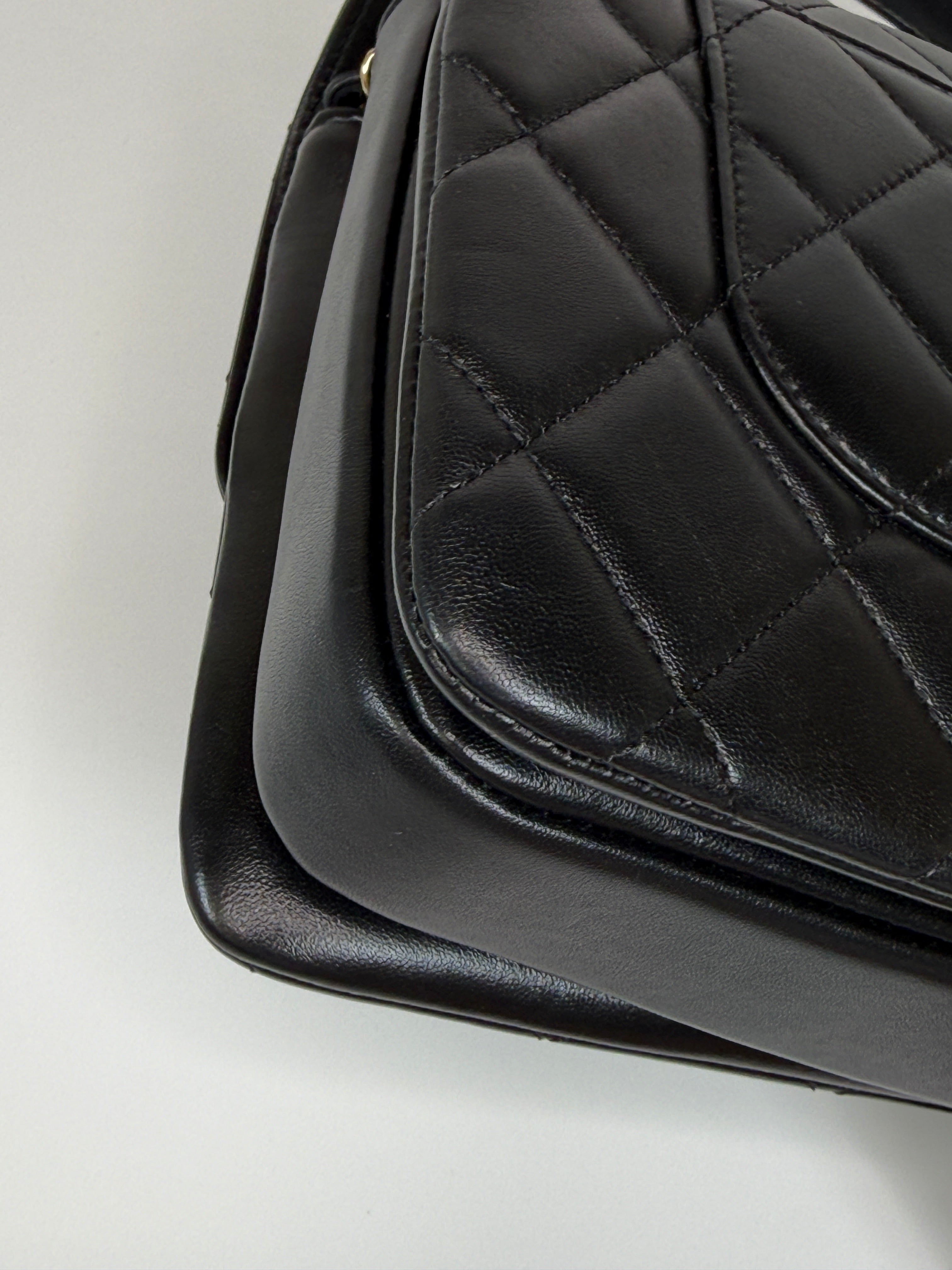 Authentic and preloved Chanel Trendy Top Handle Flap Bag In Black Lambskin With Gold Hardware. Excellent condition. 100% Authenticity guarantee