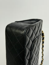Chanel Medium Classic Double Flap Black Lambskin With GHW