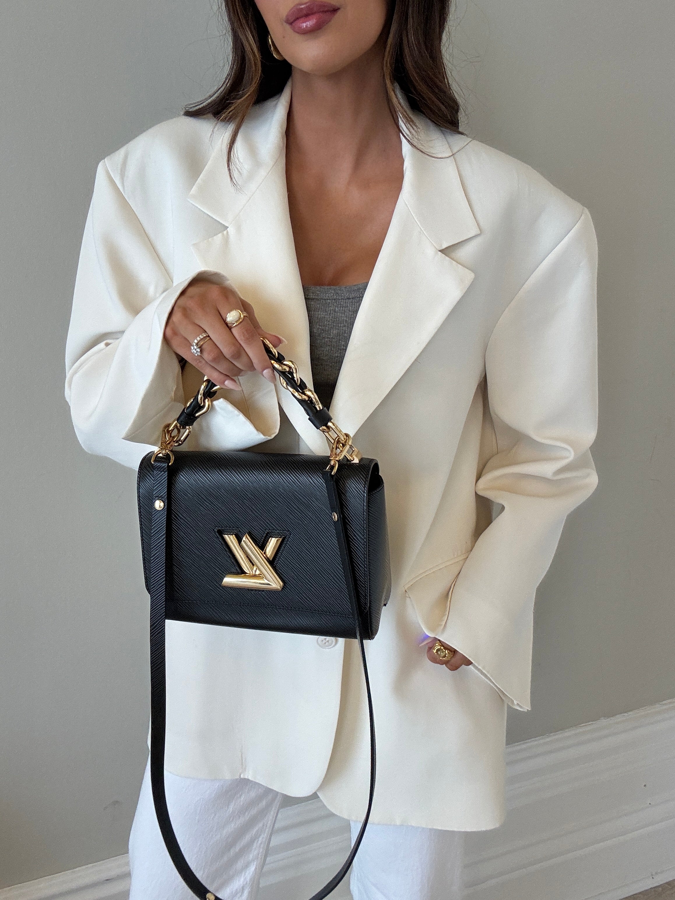 Louis Vuitton Black Epi Leather Twist MM Shoulder Bag