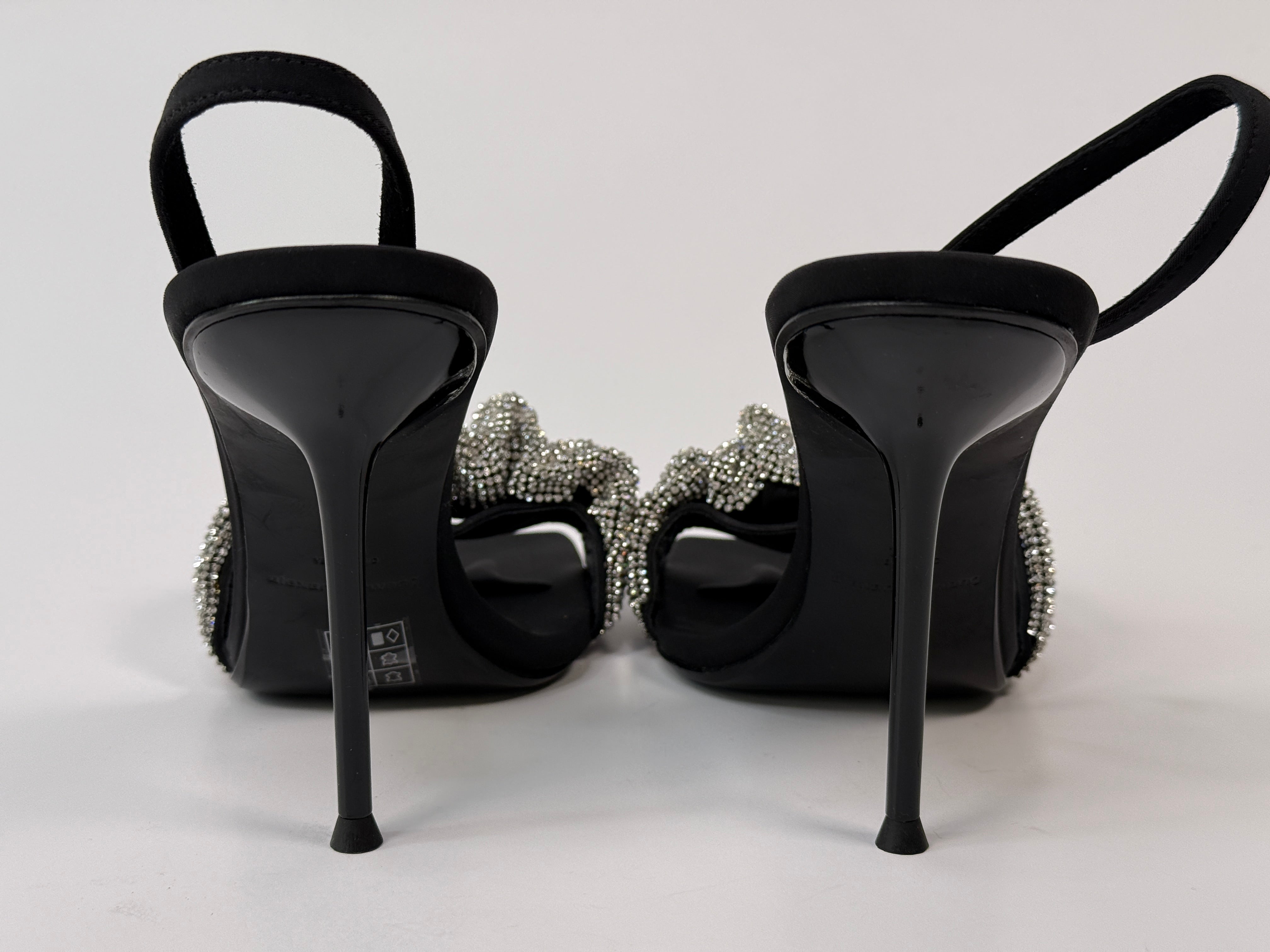 Alexander Wang Julia Scrunch Crystal Heels (Size 39.5/UK5.5)