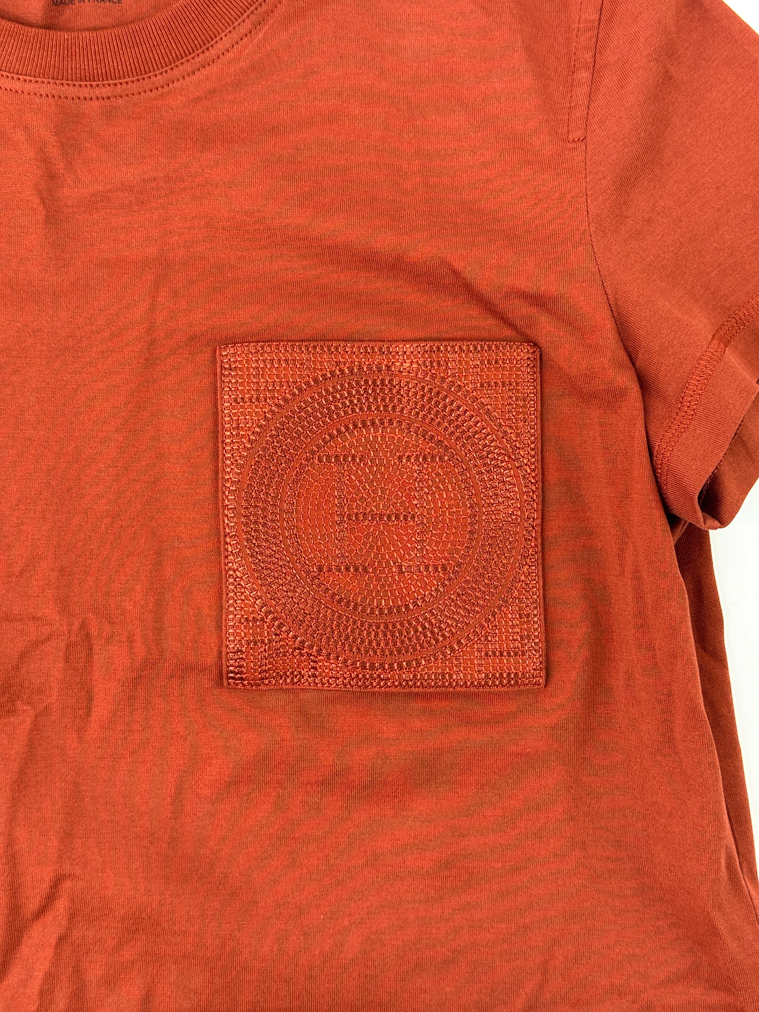 Hermès Embroidered Pocket T-Shirt (Size 36/UK8)