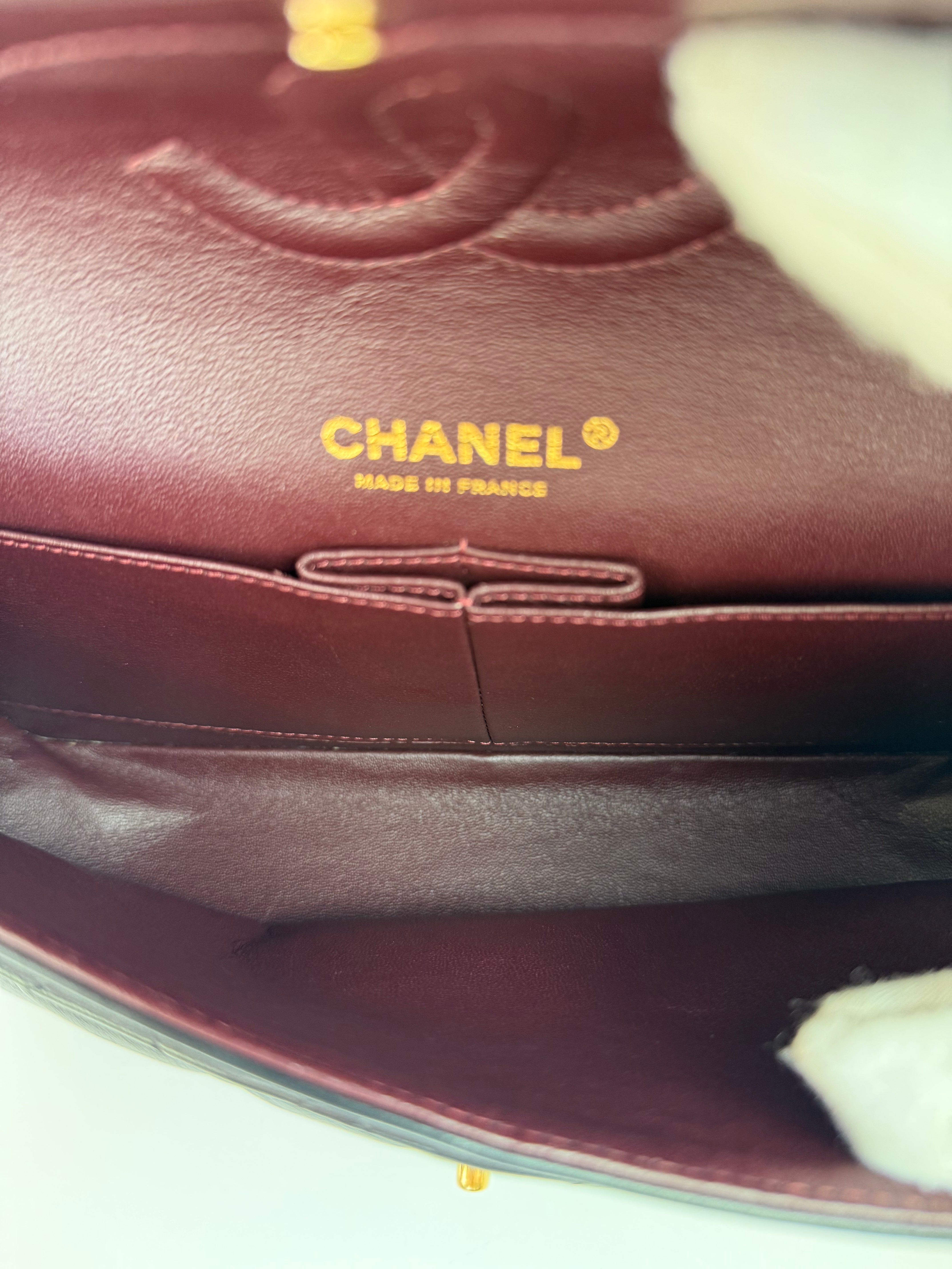 Chanel Medium Classic Double Flap Black Lambskin With GHW