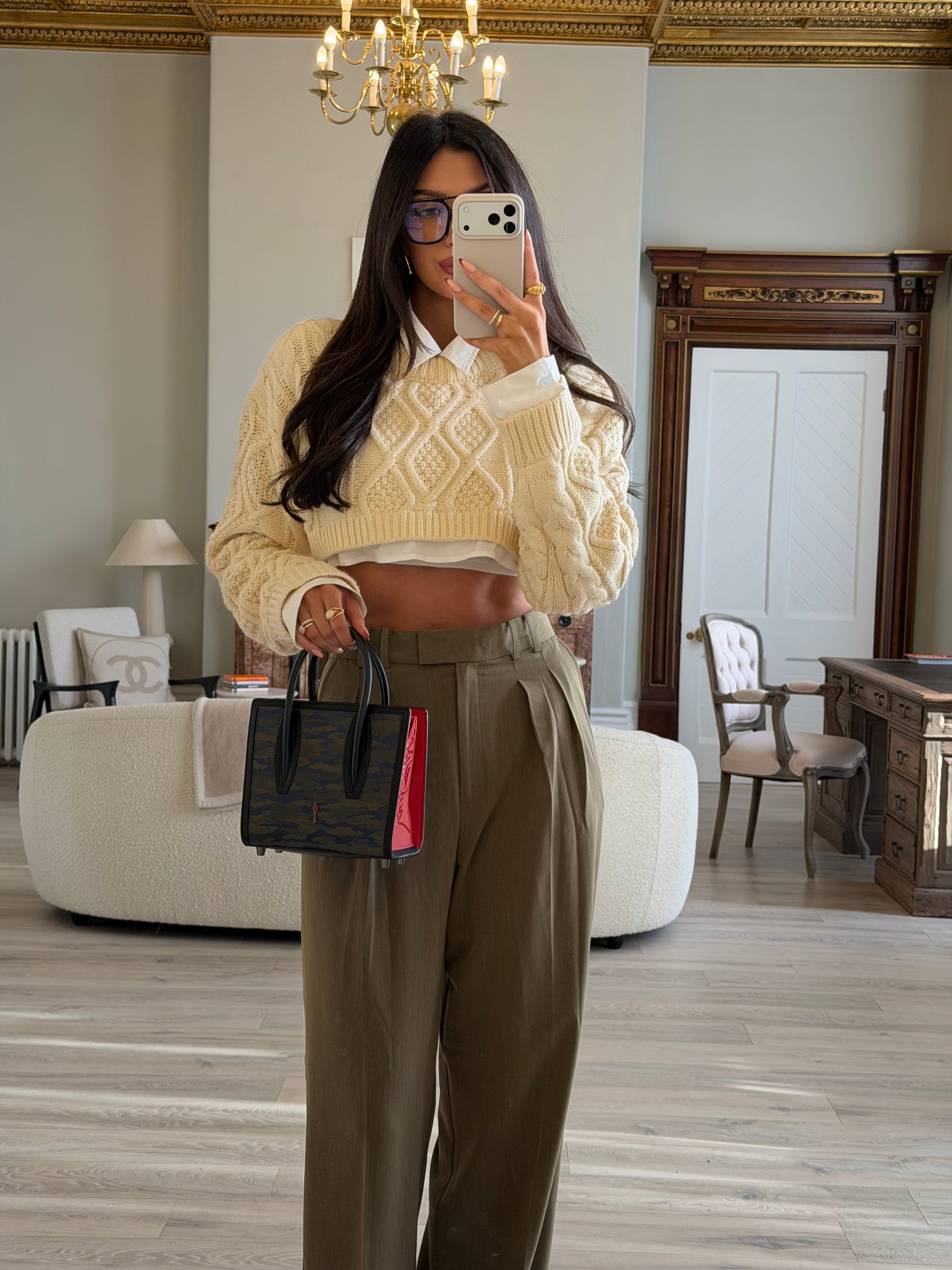 Christian Louboutin Mini Paloma Camo Jacquard Satchel Bag